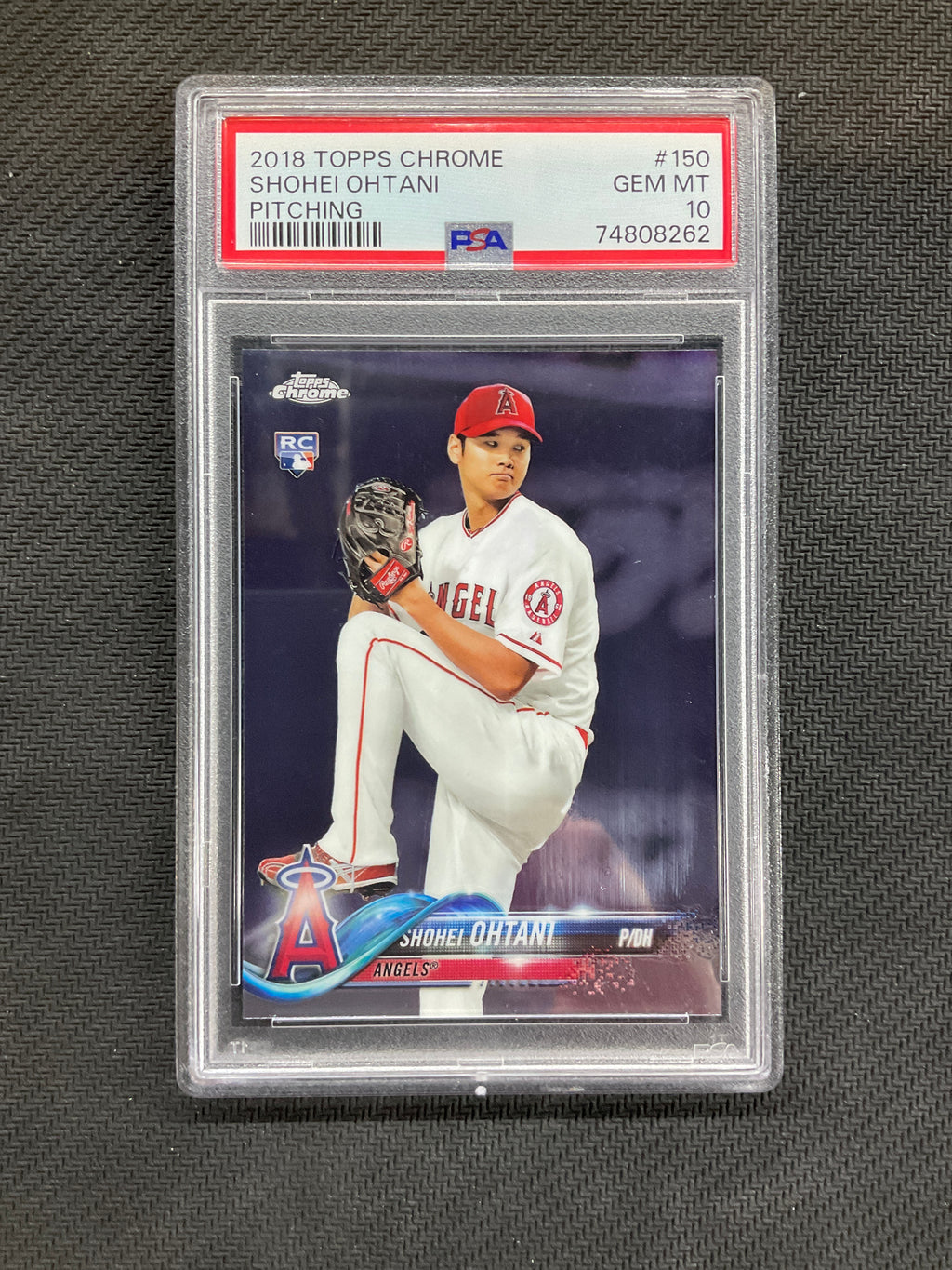 2018 Topps Chrome Shohei Ohtani Pitching PSA 10 Dodgers Rookie 262