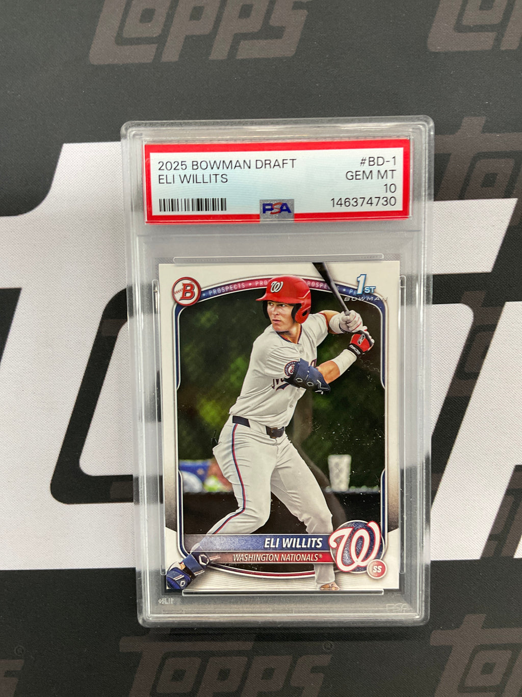 2025 Bowman Draft Eli Willits Rookie 1st PSA 10 Nationals
