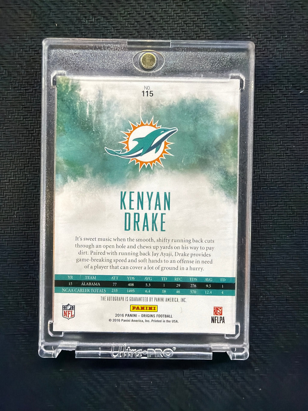 2016 Origins Kenyan Drake Rookie Auto Alabama