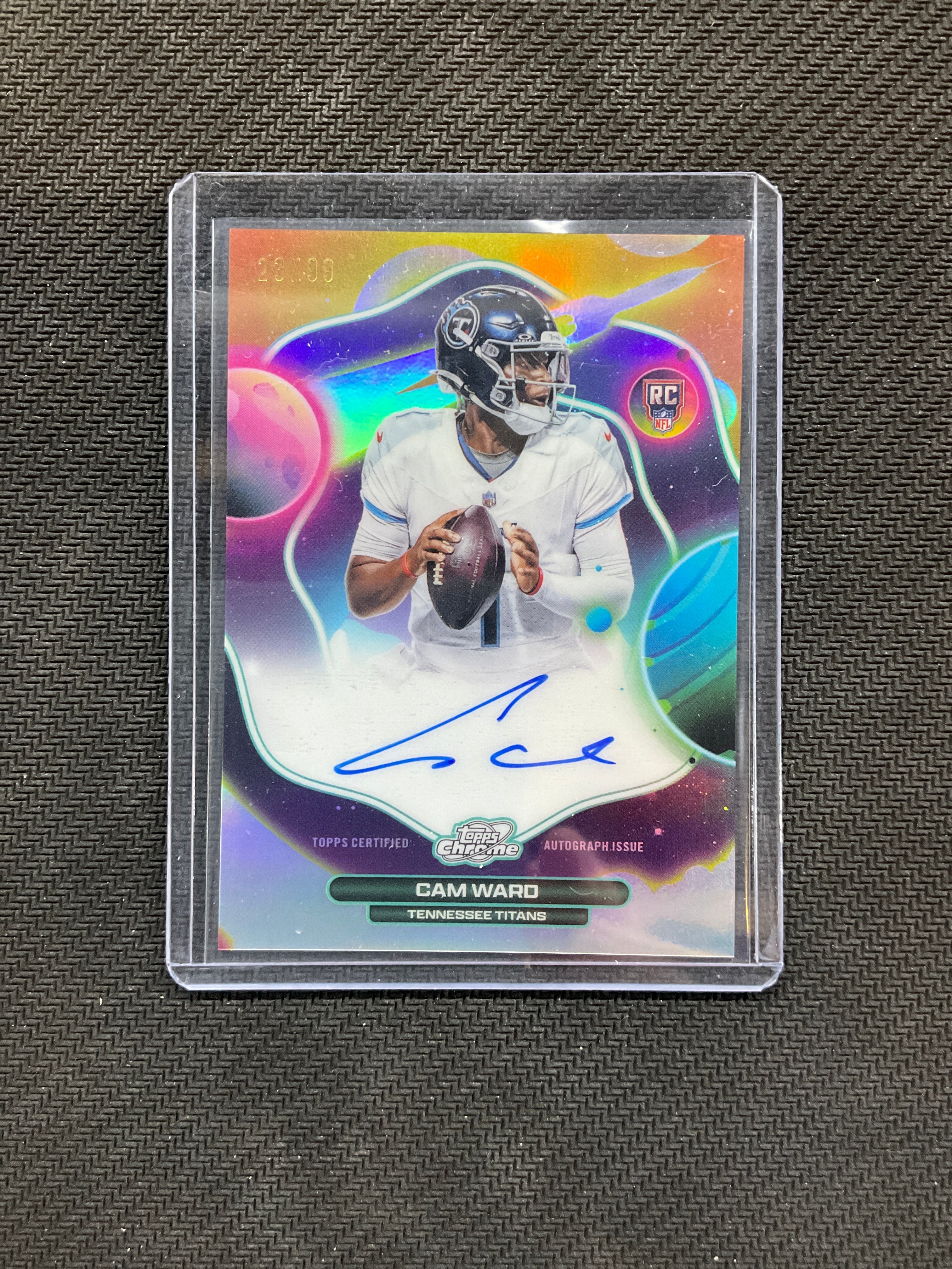 2025 Topps Chrome Cosmic Cam Ward Rookie Auto /99 Titans