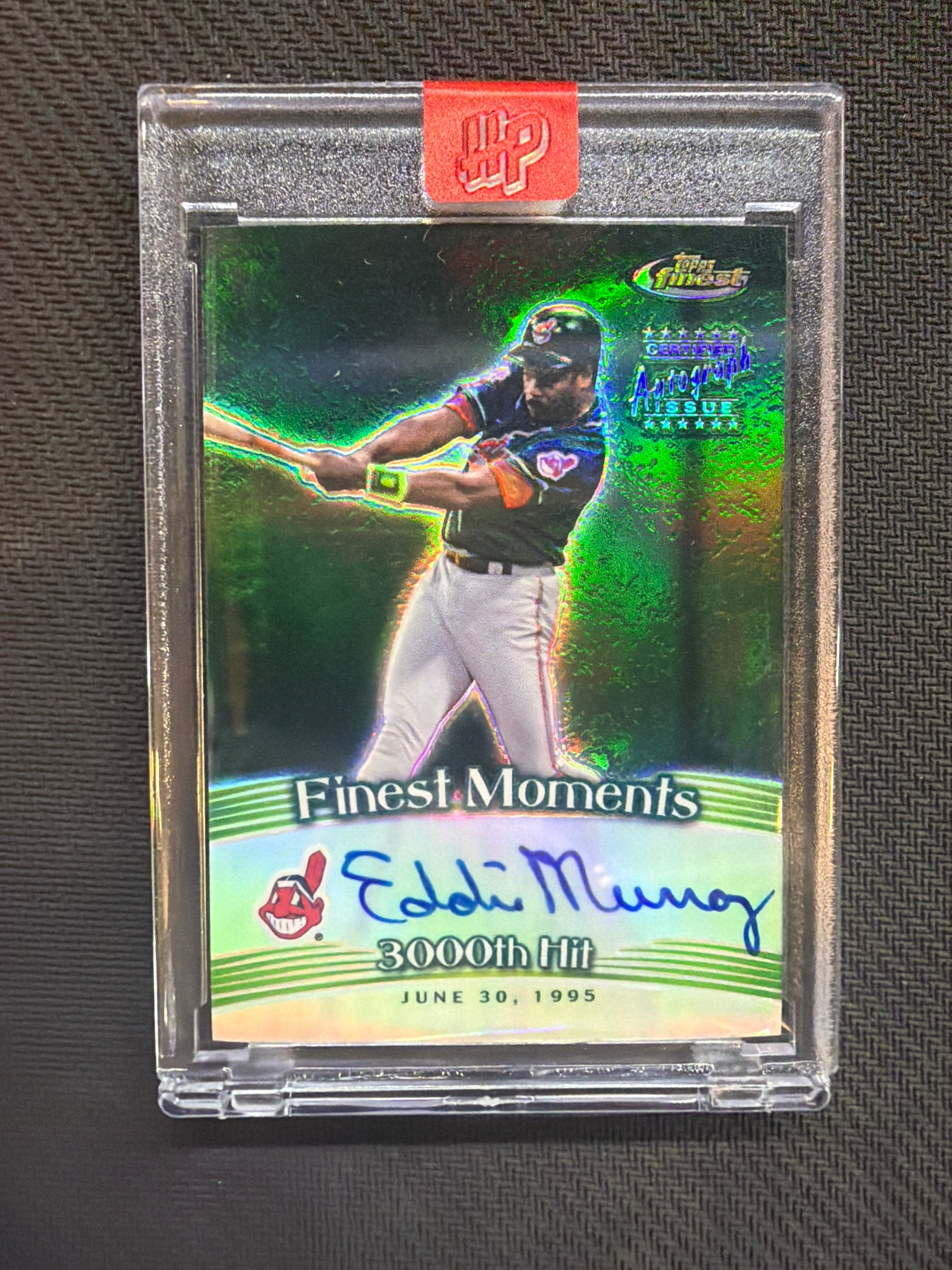 2001 Topps Finest Eddie Murray Finest Moments Auto 3000th Hit