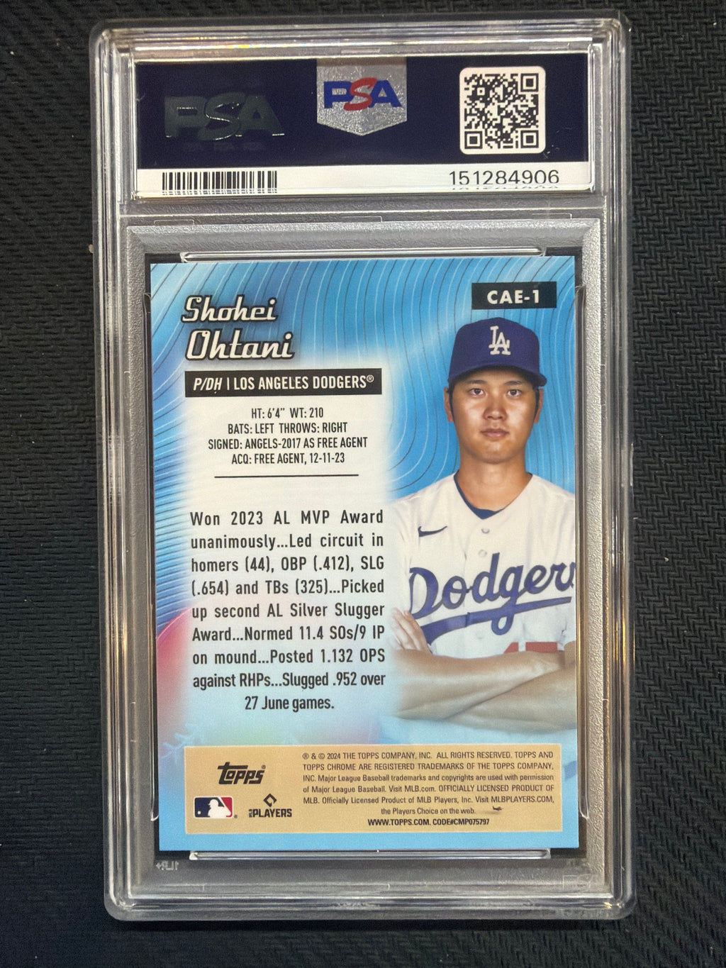 2024 Topps Chrome Shohei Ohtani All Etch PSA 10 Dodgers 906
