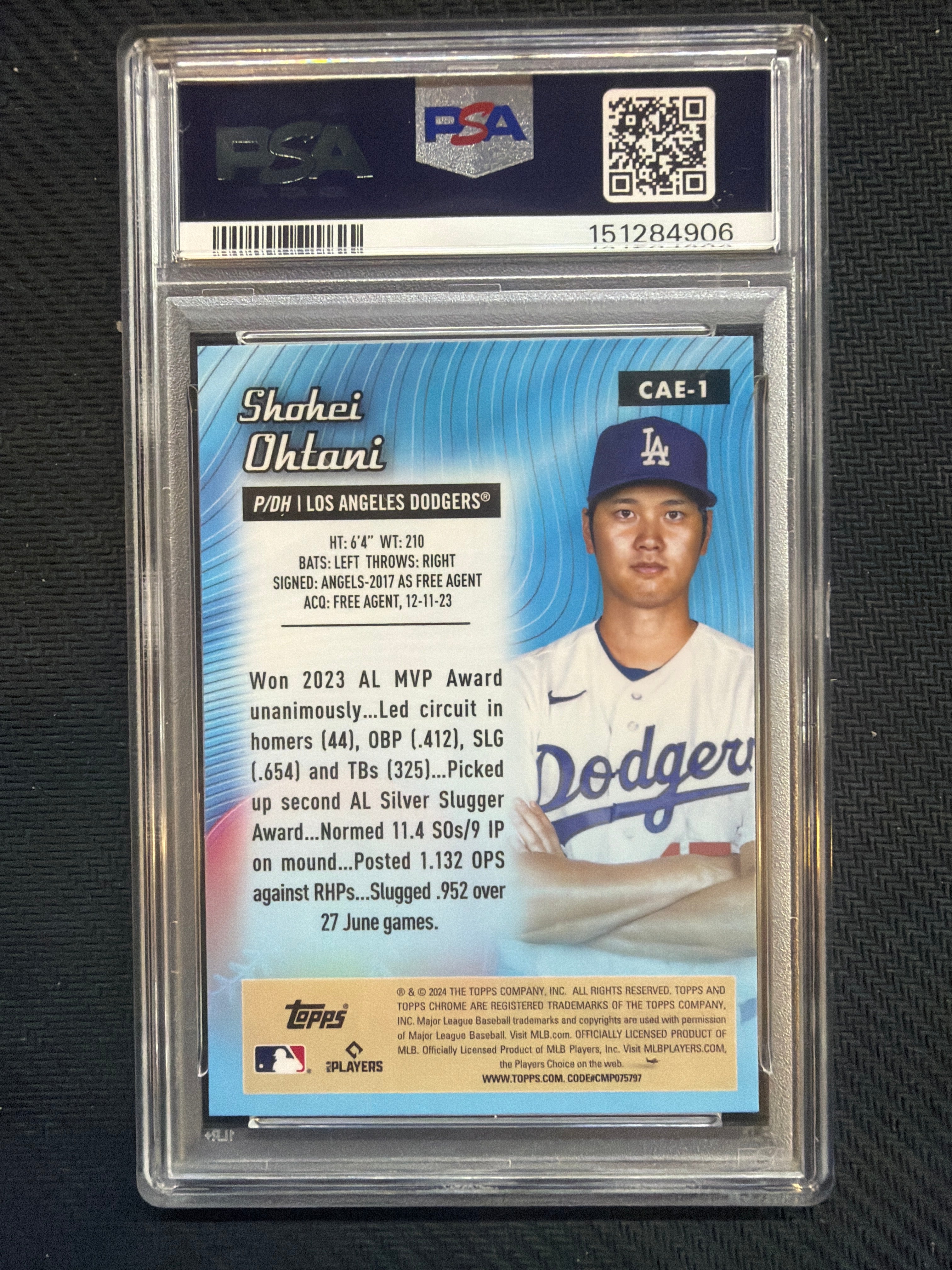 2024 Topps Chrome Shohei Ohtani All Etch PSA 10 Dodgers 906