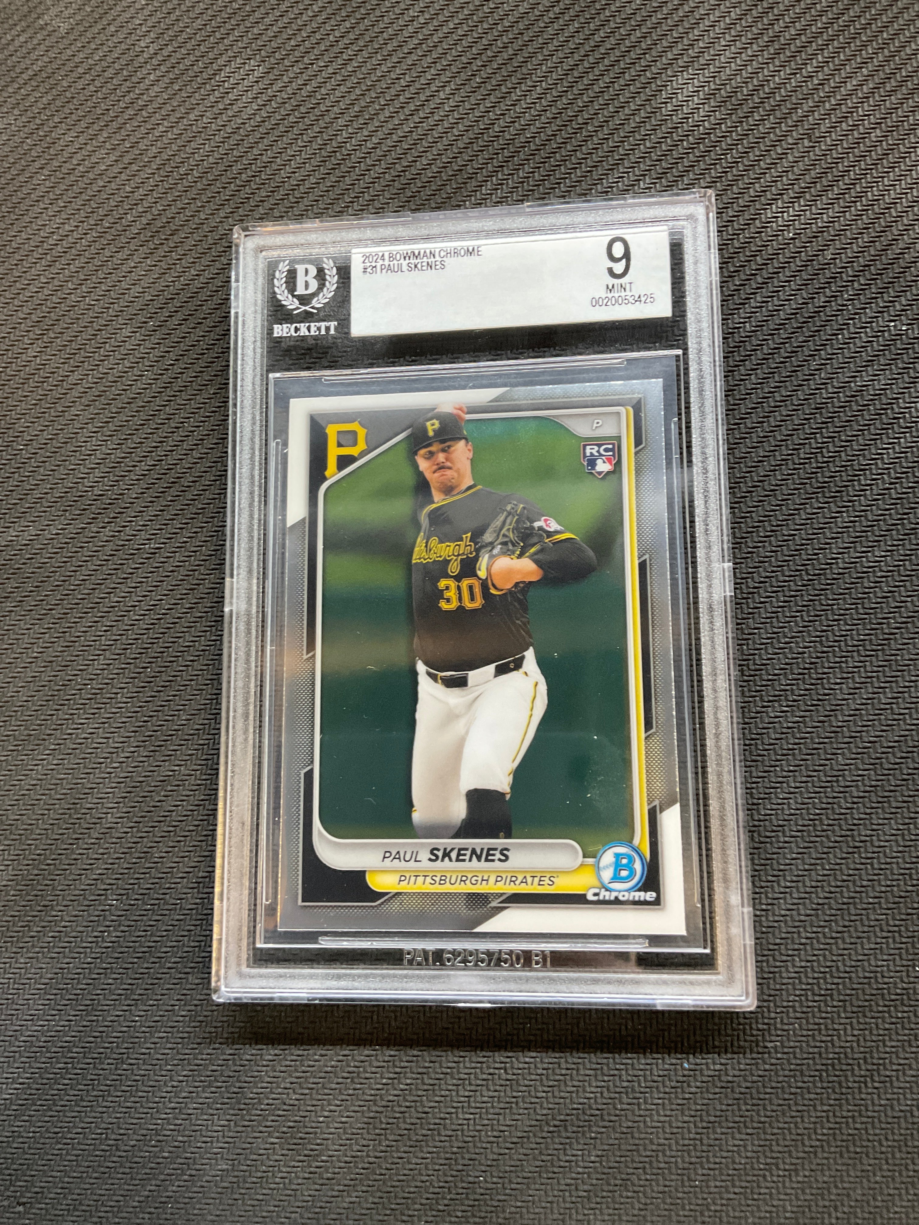 2024 Bowman Chrome Paul Skenes Rookie BGS 9 Pirates