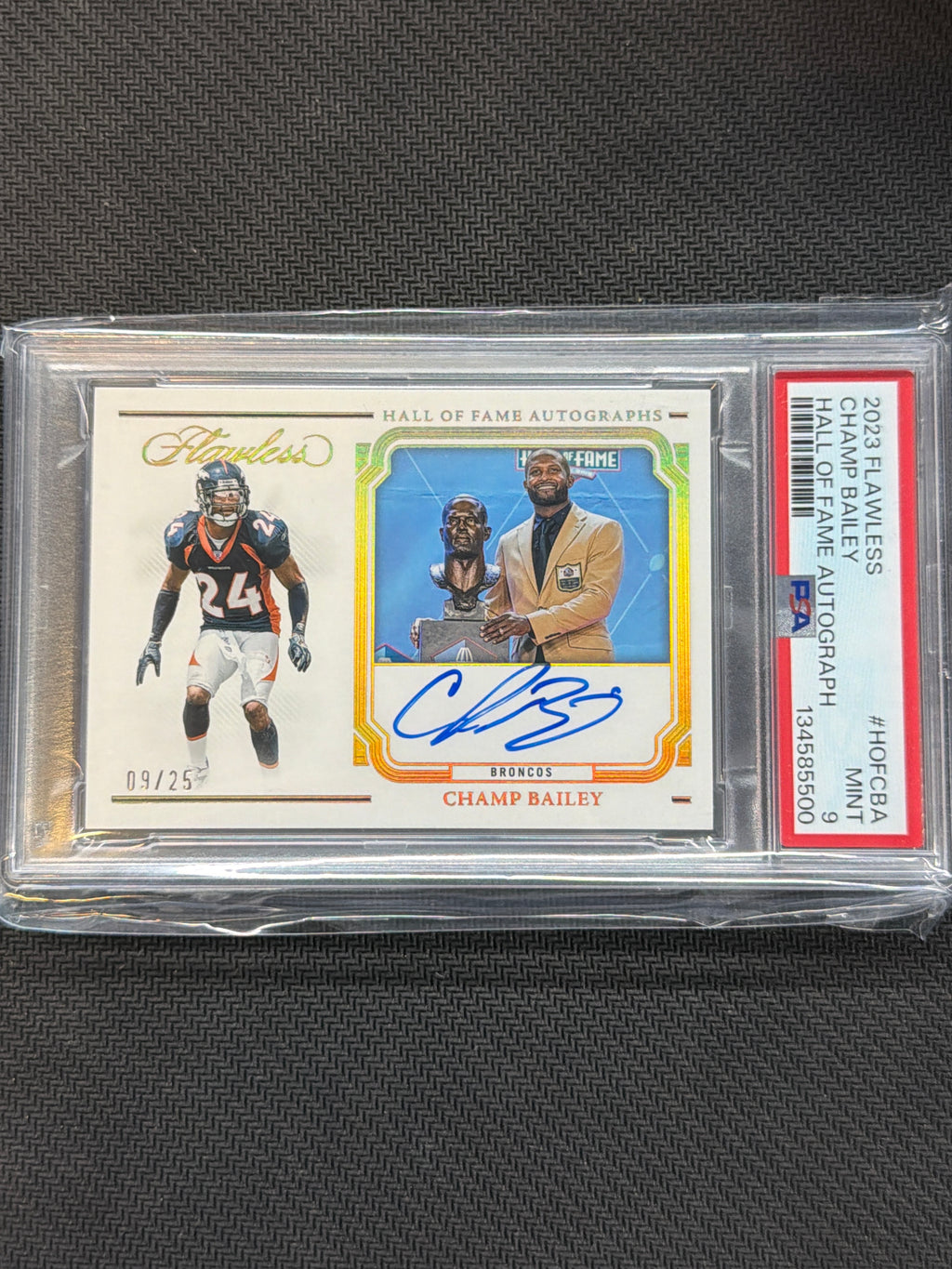 2023 Flawless Champ Bailey Hall Of Fame Auto /25 PSA 9 500