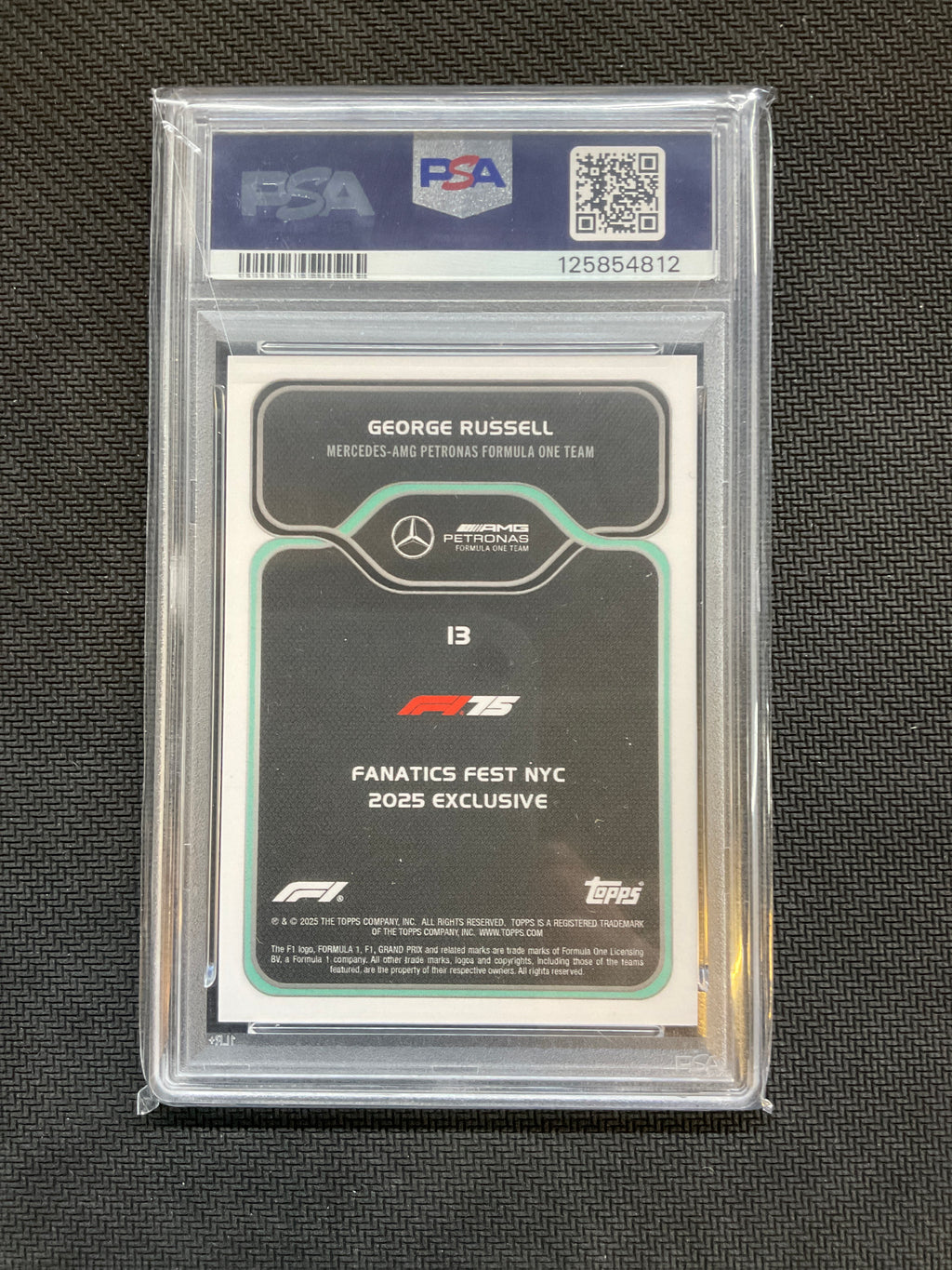 2025 Topps F1 Fanatics Fest George Russell #13 PSA 10 Mercedes
