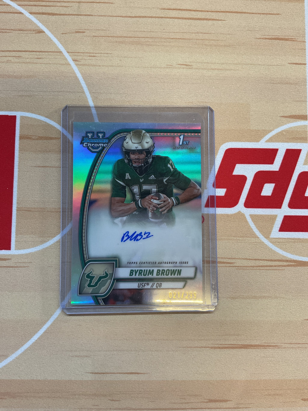 2024 Bowman U Byrum Brown Rookie Auto Refractor /299 Auburn