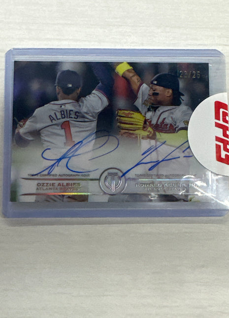 2025 Tribute Ronald Acuna Jr Ozzie Albies Dual Auto /25 Braves