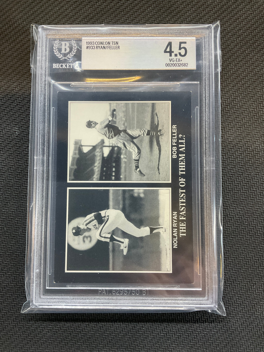 1993 Conlon TSN Nolan Ryan Bob Feller BGS 4.5