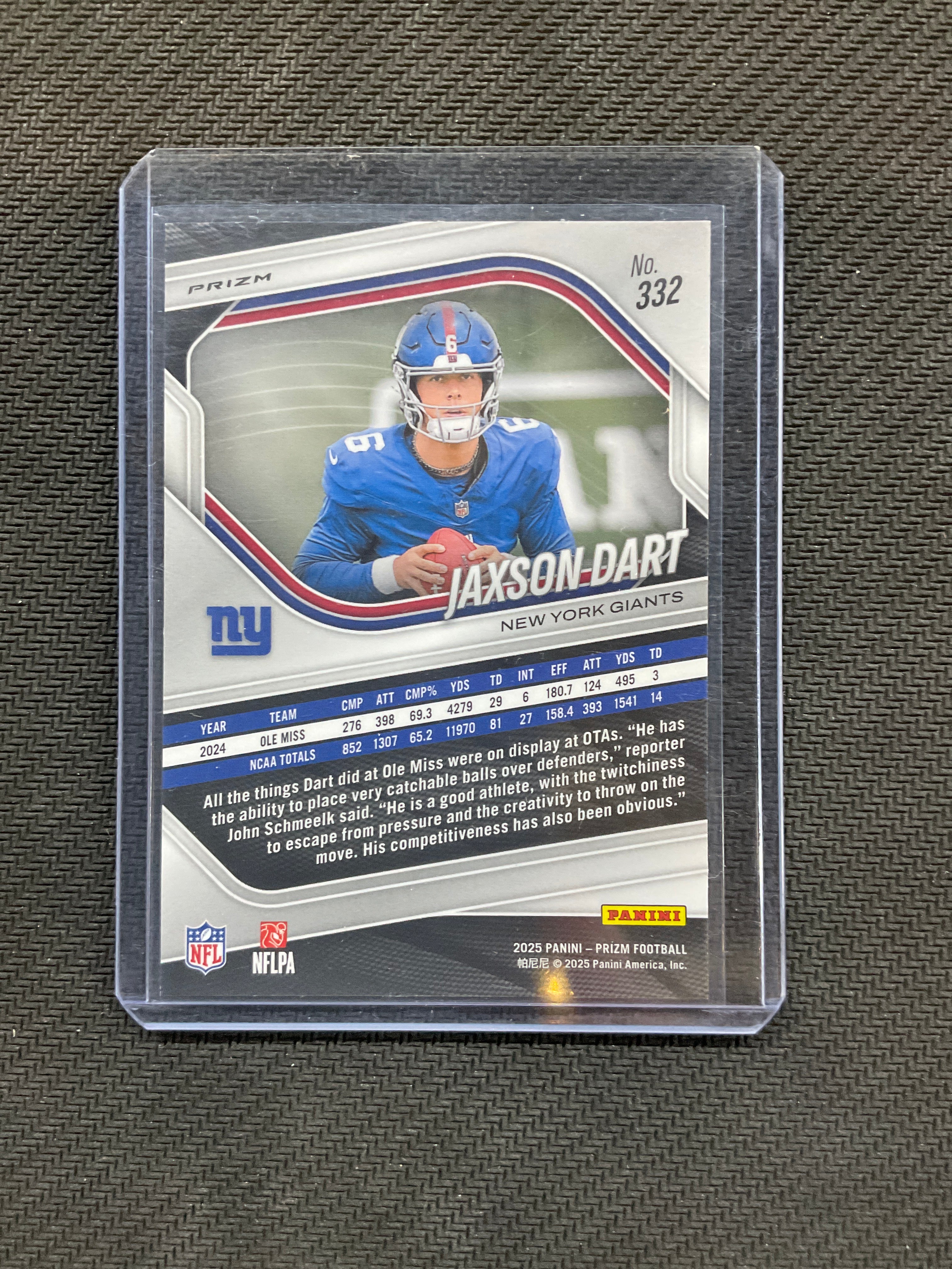 2025 Prizm Jaxson Dart Rookie Silver #332 Giants