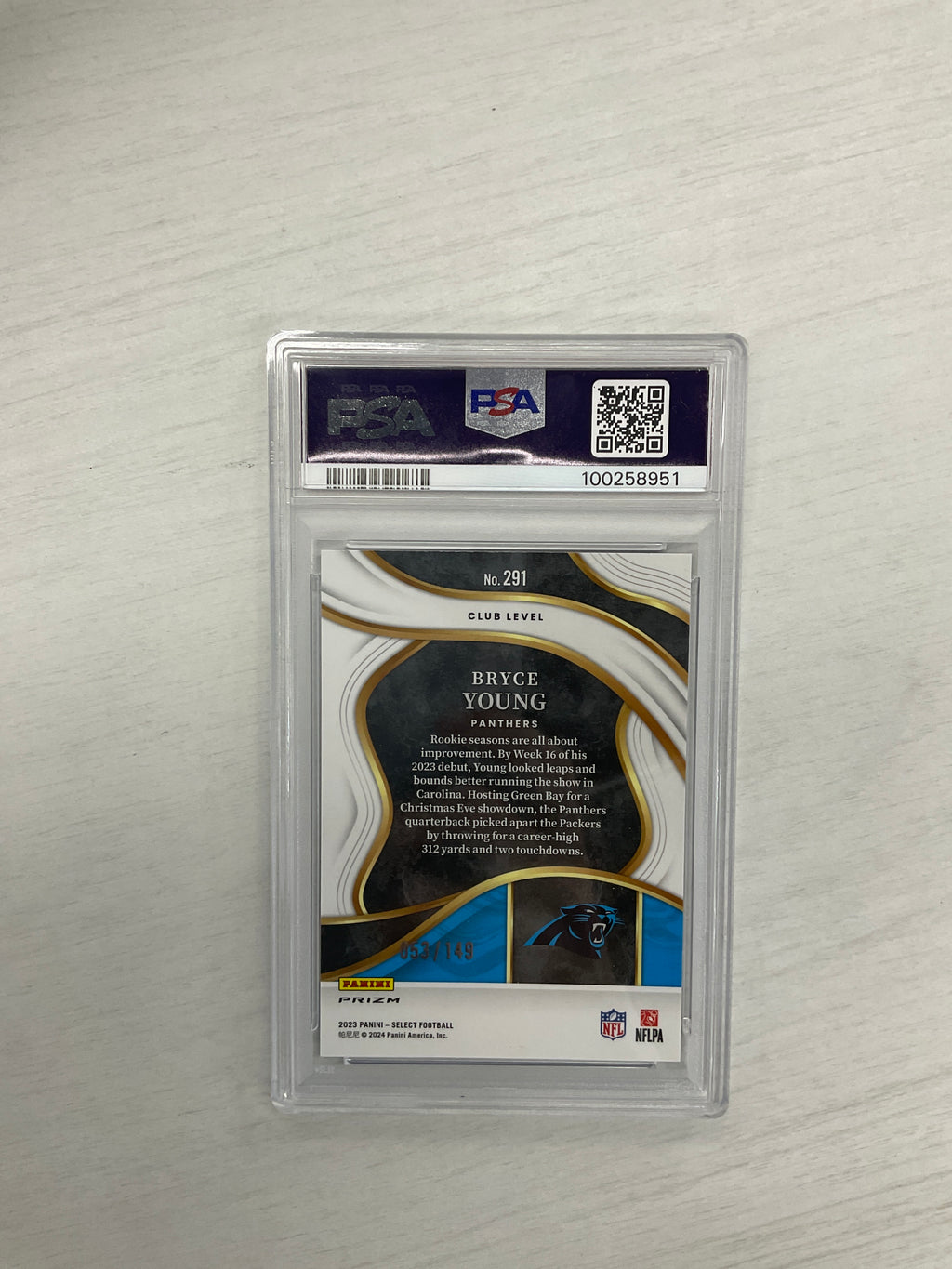 2023 Select Bryce Young Tri-Color /149 PSA 10