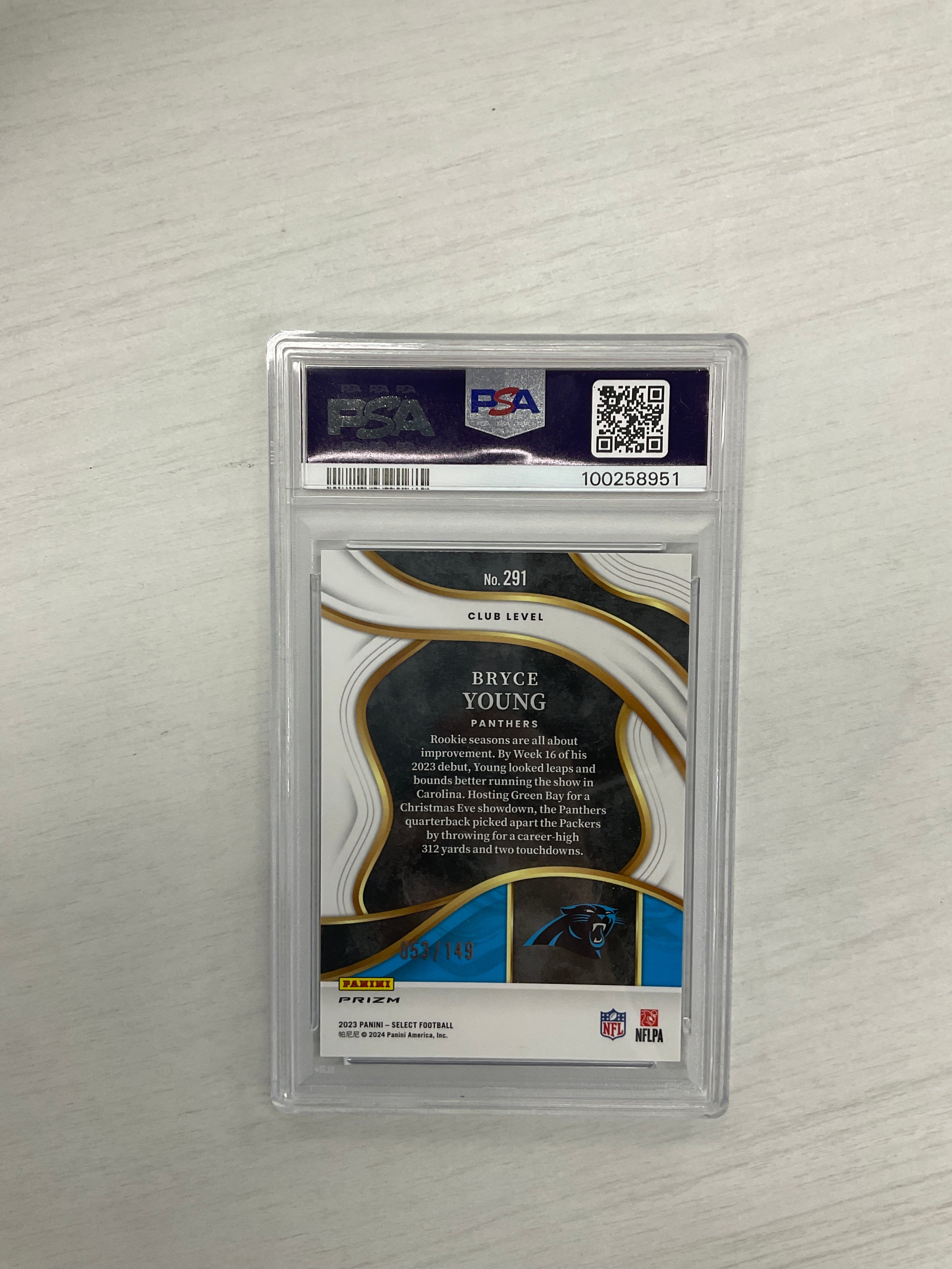 2023 Select Bryce Young Tri-Color /149 PSA 10