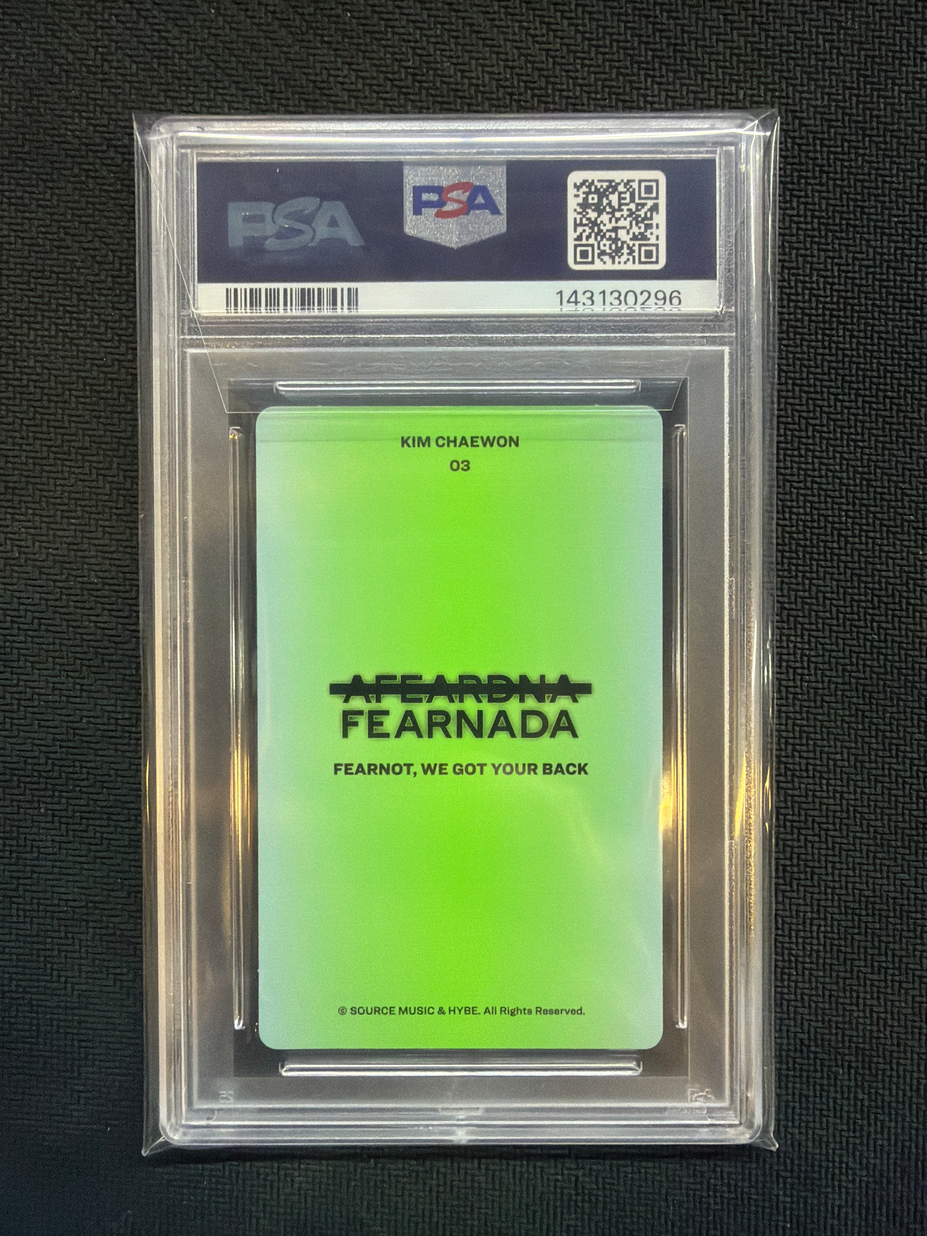 2024 Le Sserafim Fernada S/S Kim Chaewon Official MD PC PSA 10