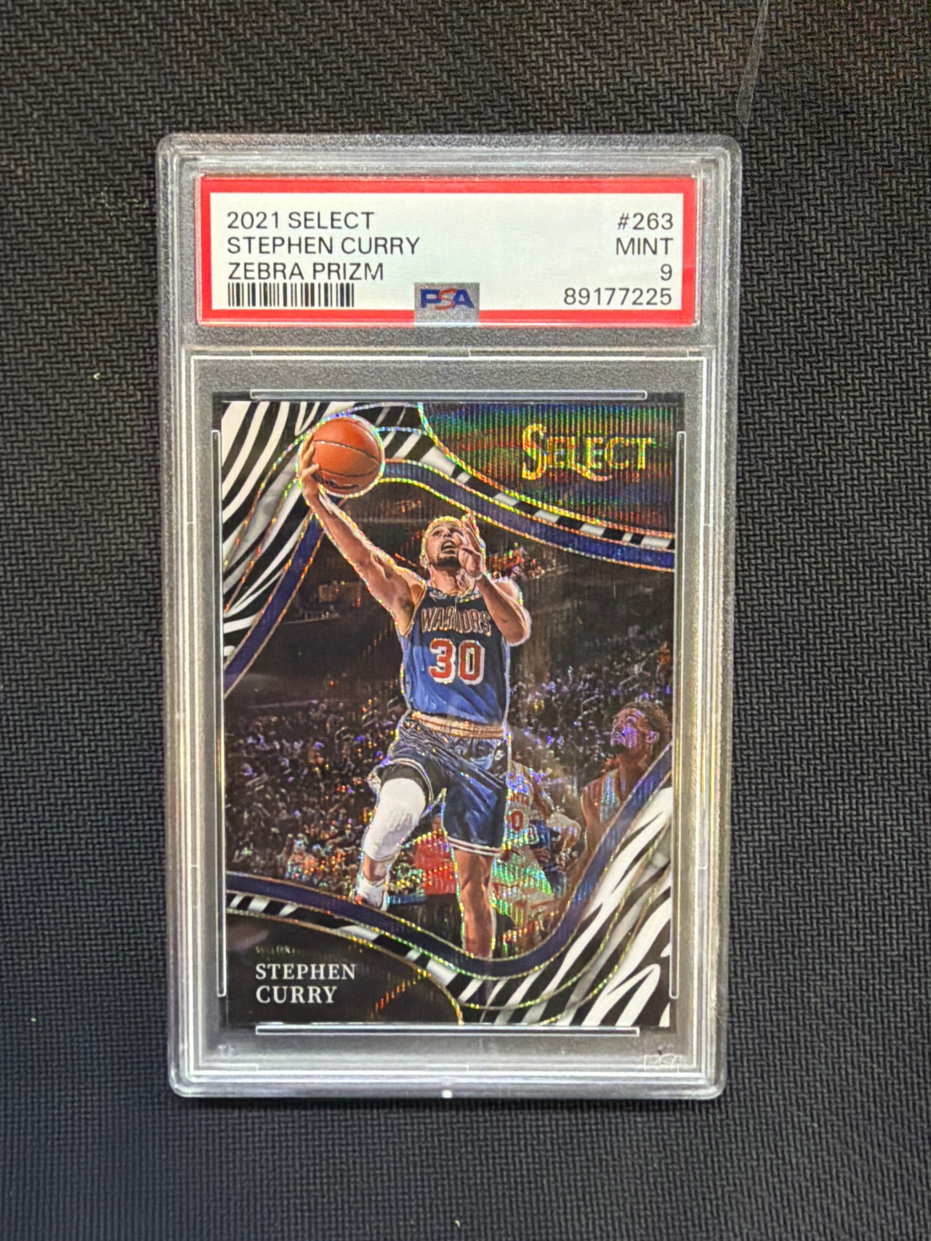 2021 Select Stephen Curry Zebra Courtside PSA 9 225