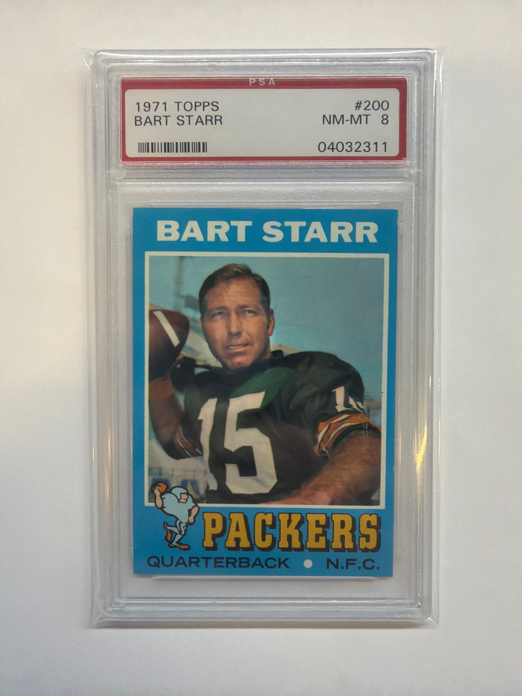 1971 Topps #200 Bart Starr Rookie PSA 8 Packers