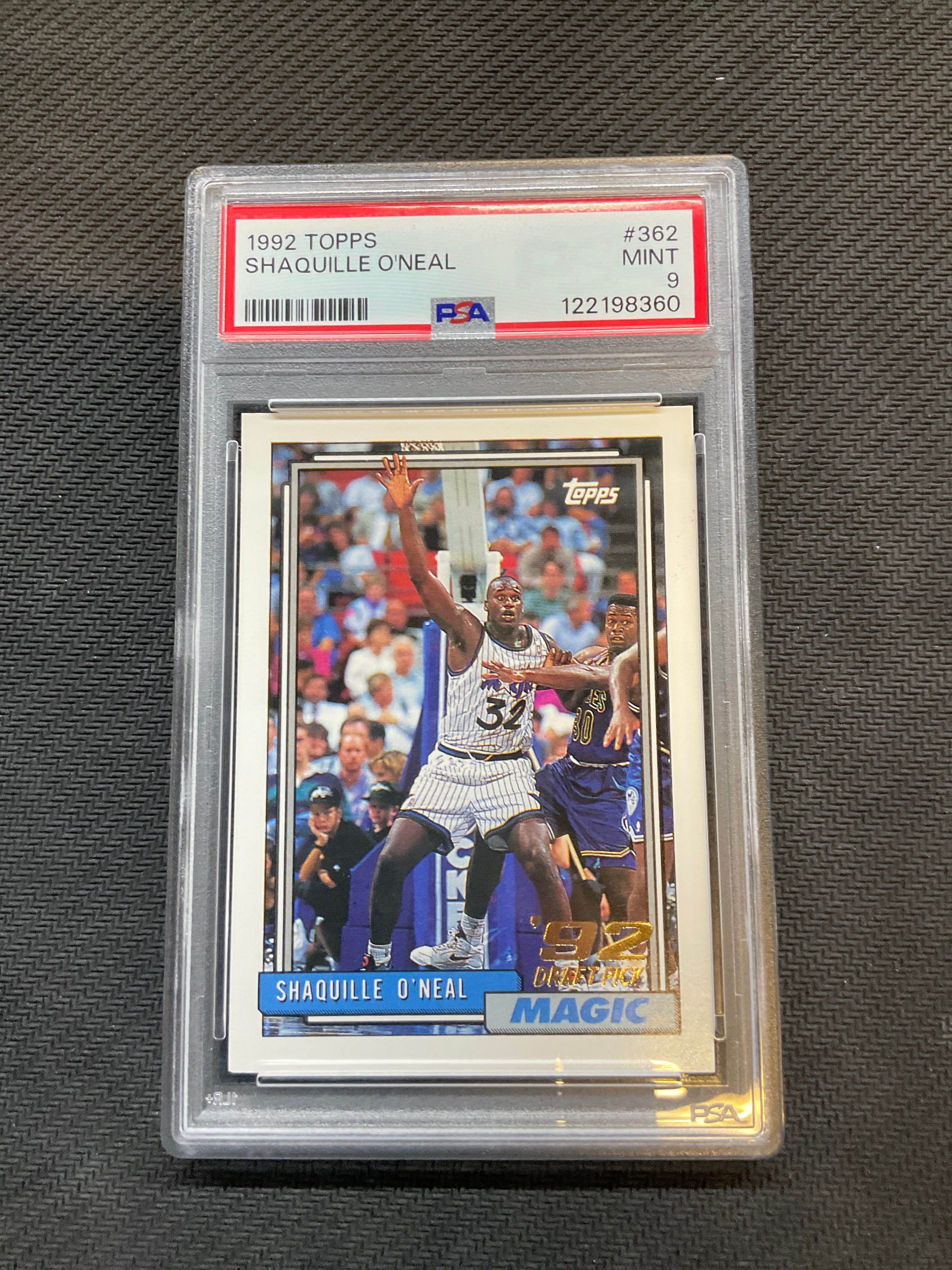 1992 Topps Shaquille O'Neal #362 Rookie PSA 9