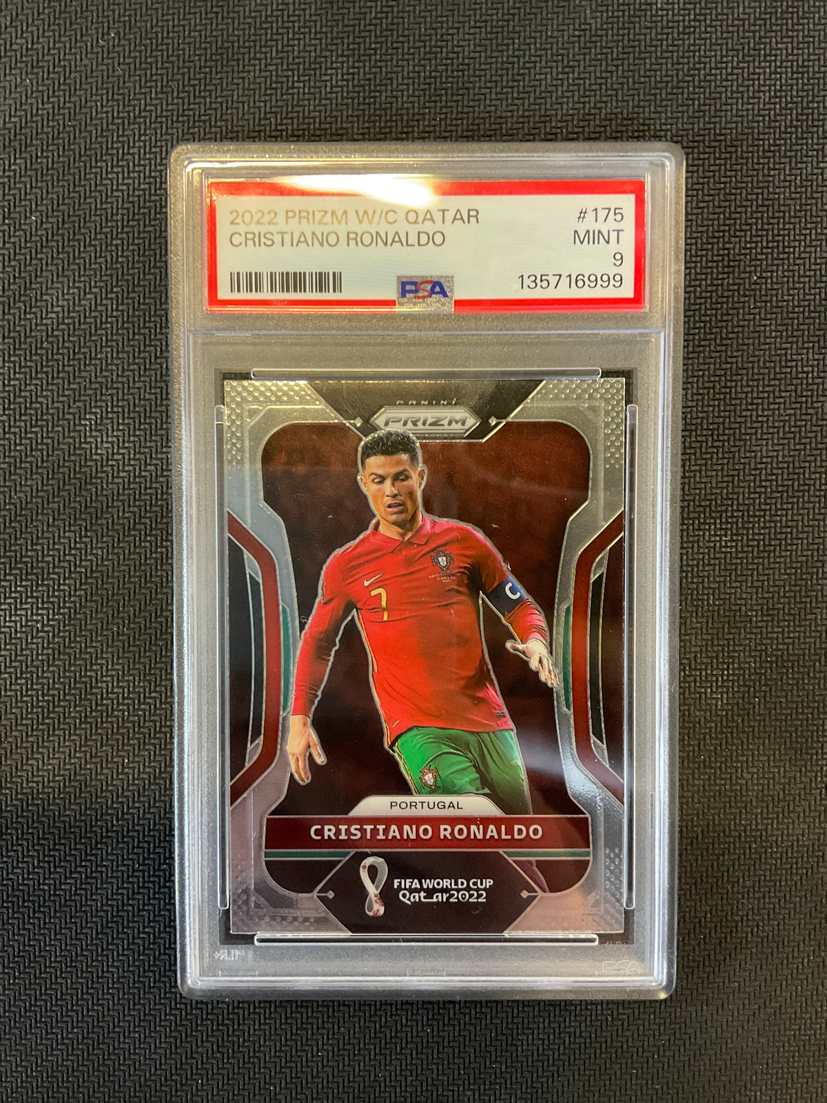 2022 Prizm World Cup Cristiano Ronaldo PSA 9