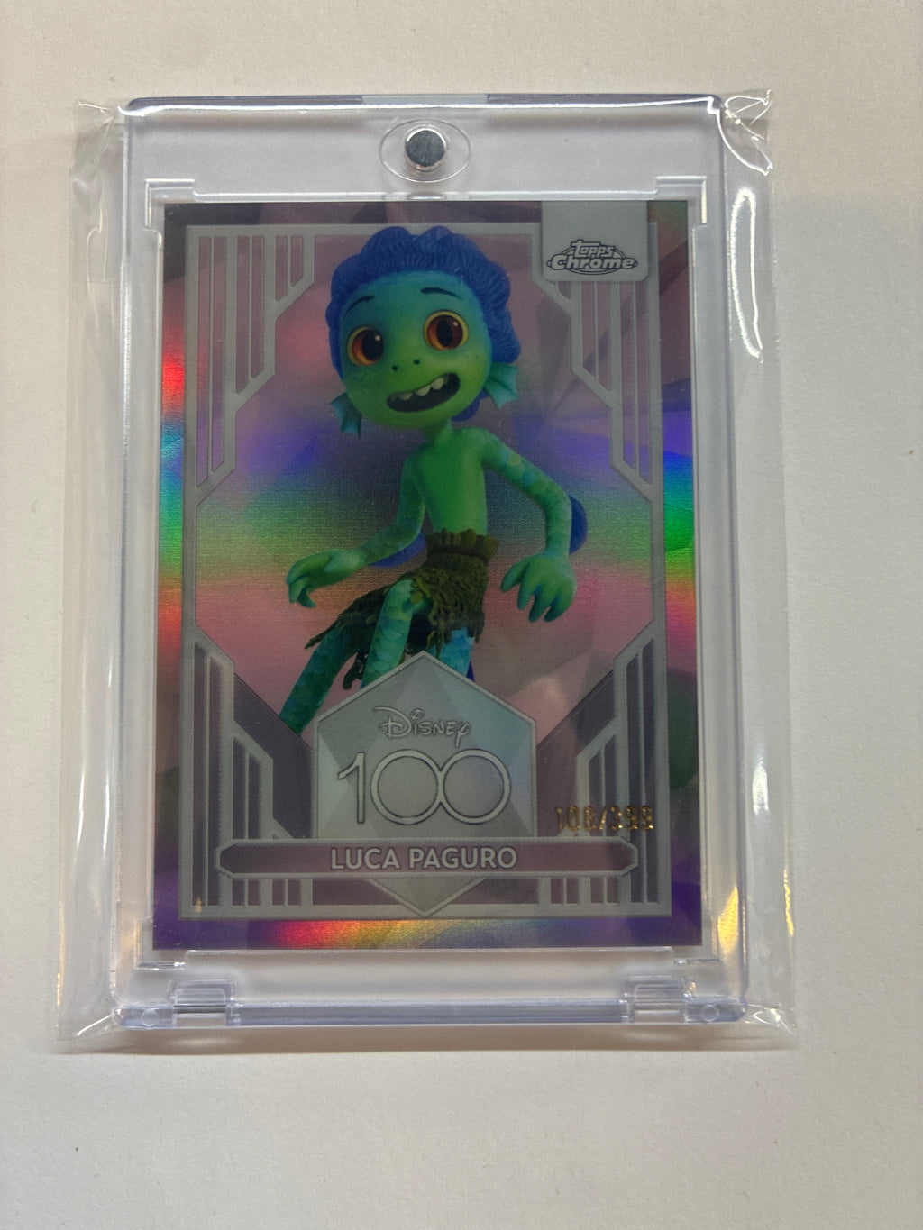 2023 Topps Chrome Disney 100 Luca Paguro Pink Refractor /399