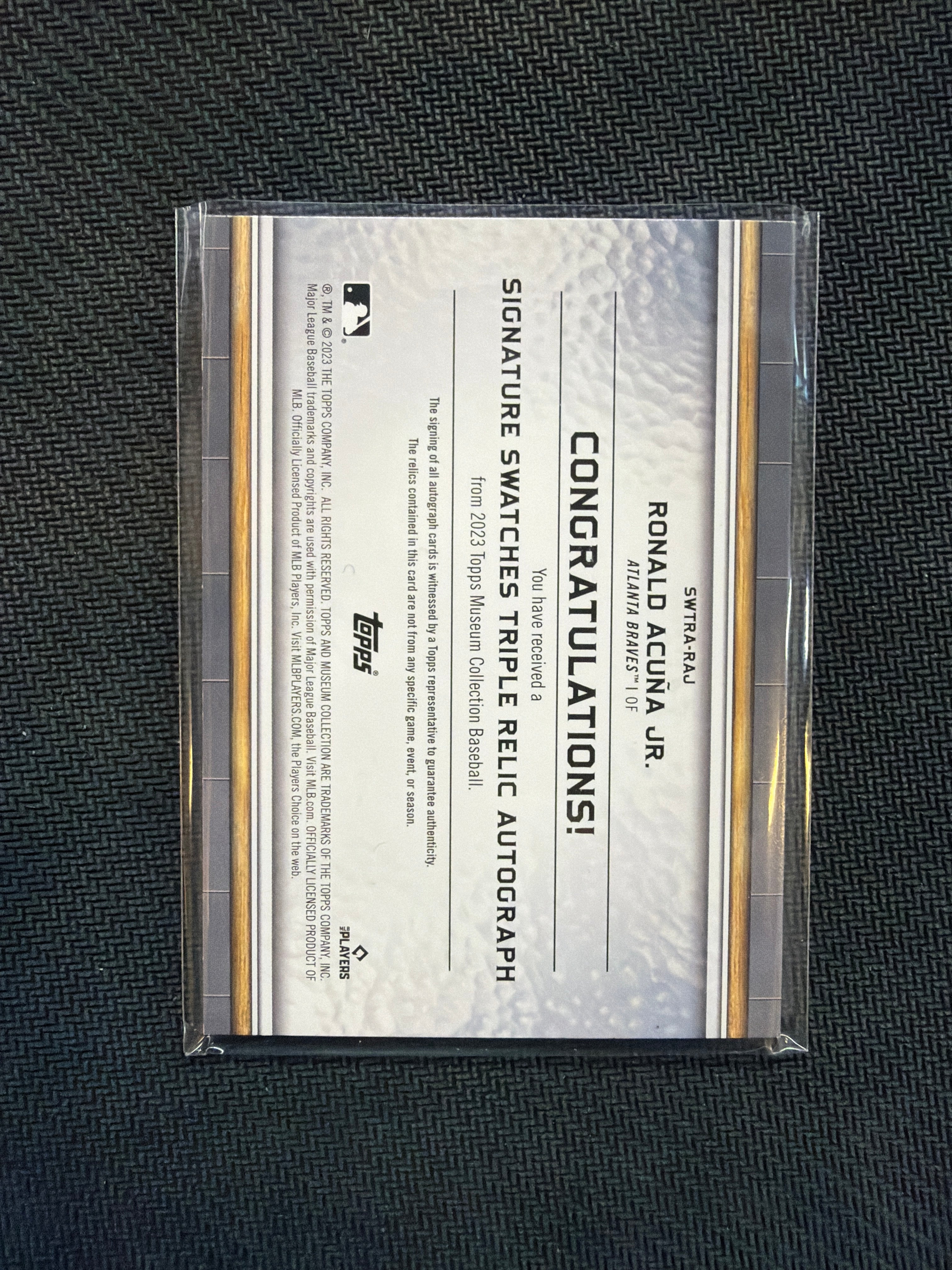 2023 Topps Museum Ronald Acuna Jr. Patch Auto /5 Braves