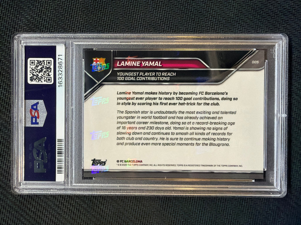 2025 Topps Now FC Barcelona Lamine Yamal #5 PSA 10 671