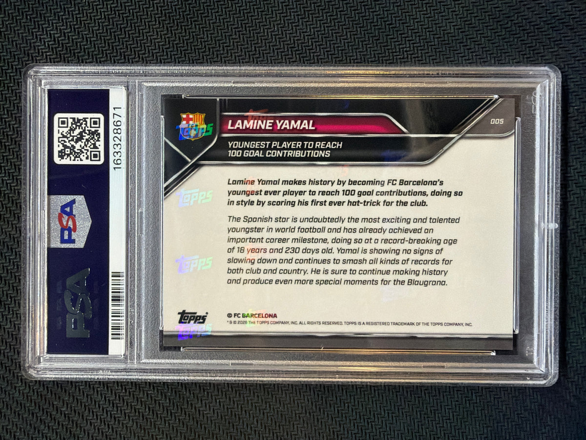 2025 Topps Now FC Barcelona Lamine Yamal #5 PSA 10 671