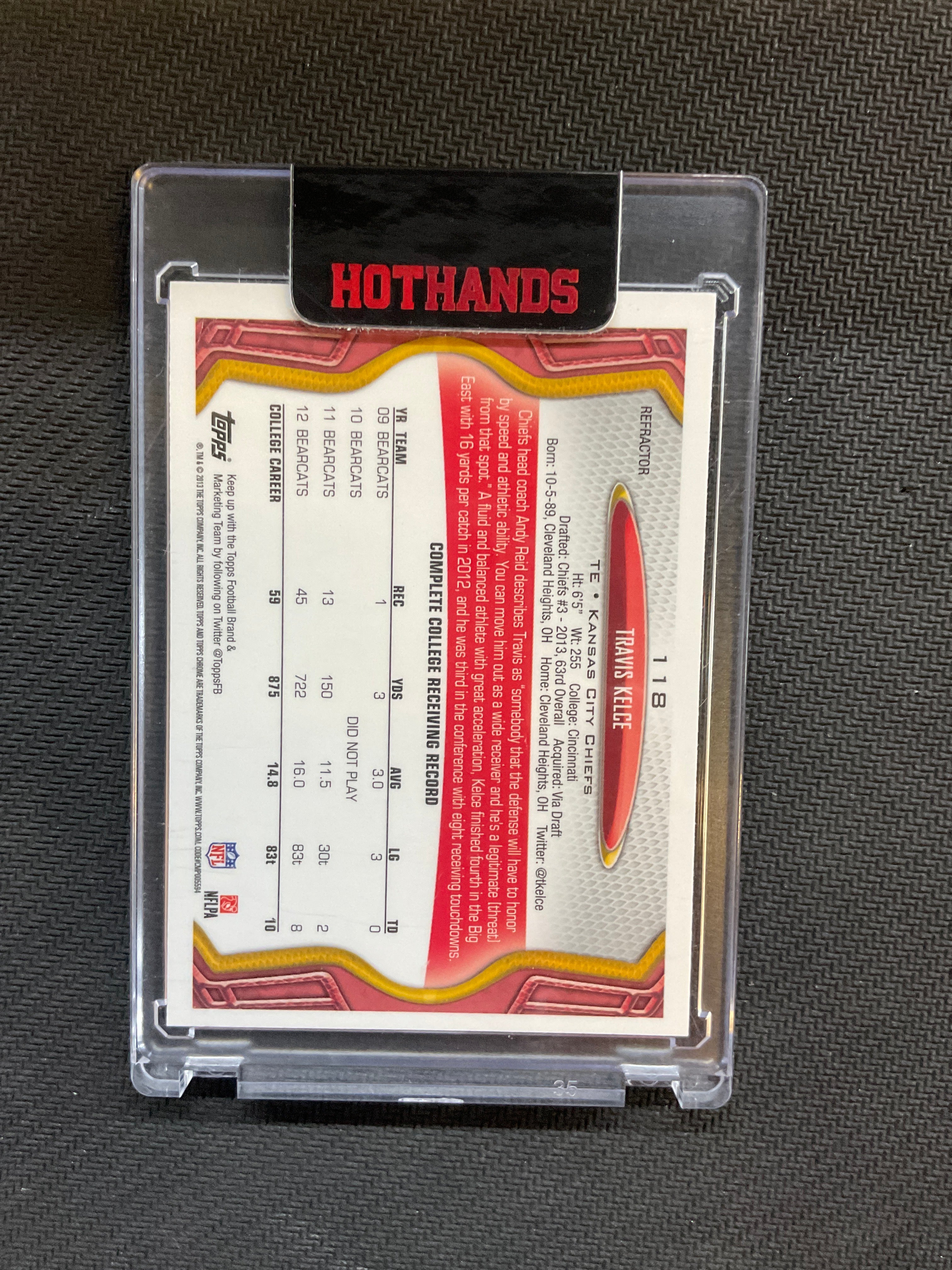 2013 Topps Chrome Travis Kelce Orange Cheifs Rookie