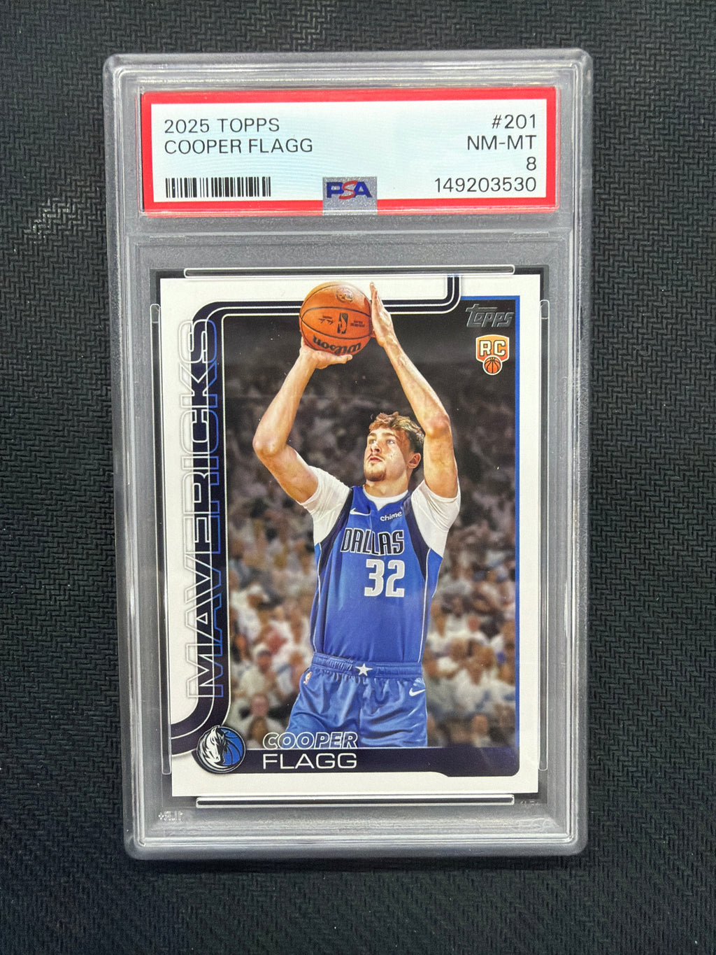 2025 Topps Cooper Flagg Rookie PSA 8 Mavericks