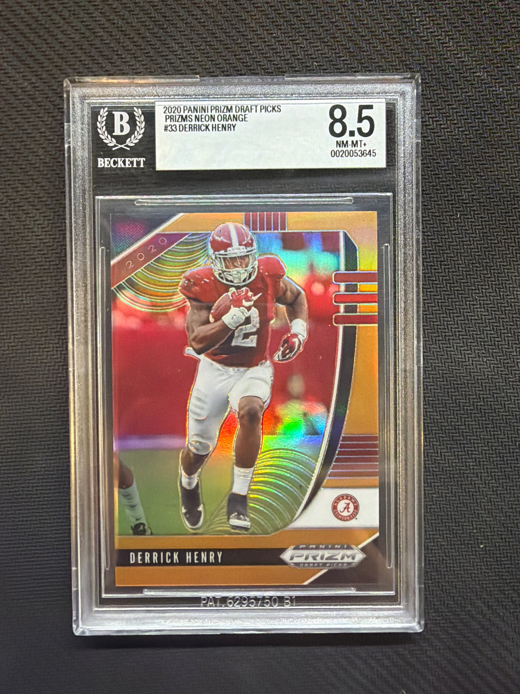 2020 Prizm Draft Picks Derrick Henry Neon Orange /149 BGS 8.5 Alabama