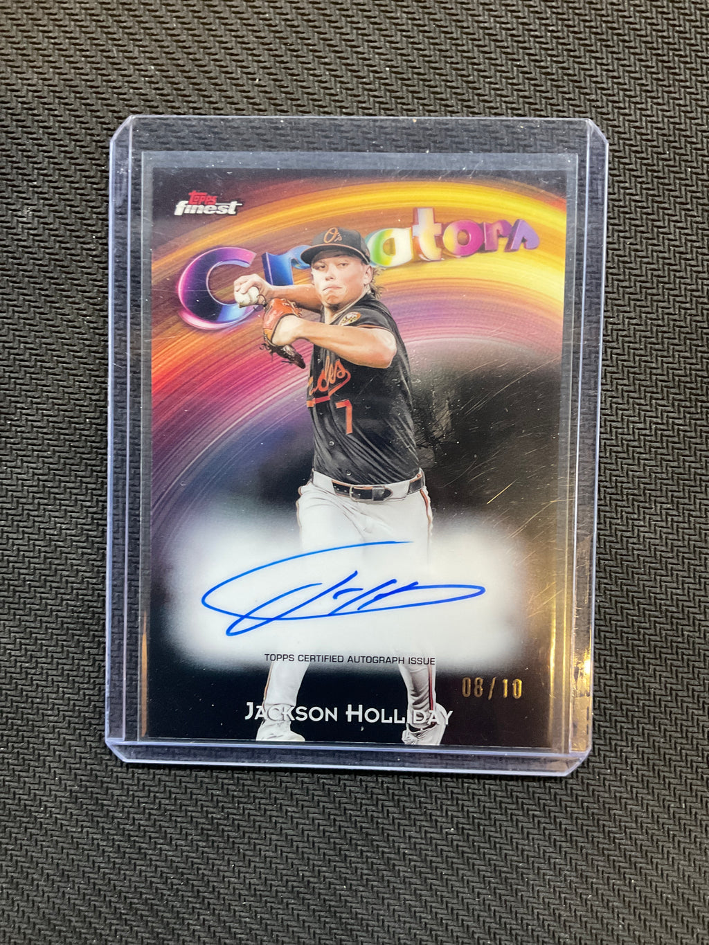 2025 Topps Finest Jackson Holliday Black Auto /10 Orioles