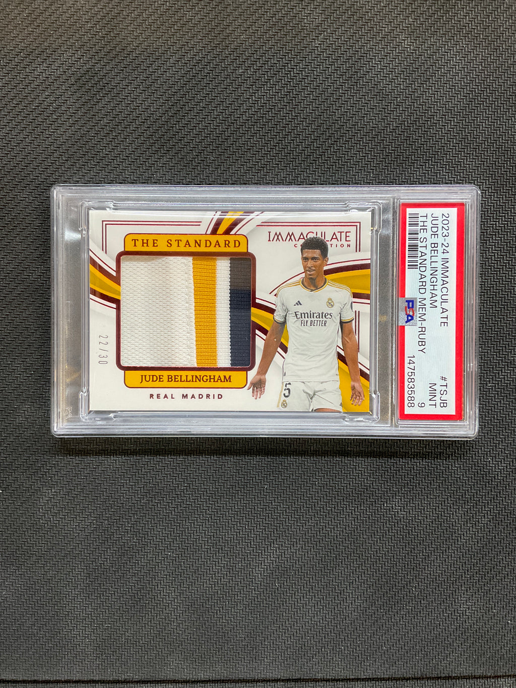 2023-24 Immaculate Judew Bellingham Standard Patch /30 PSA 9