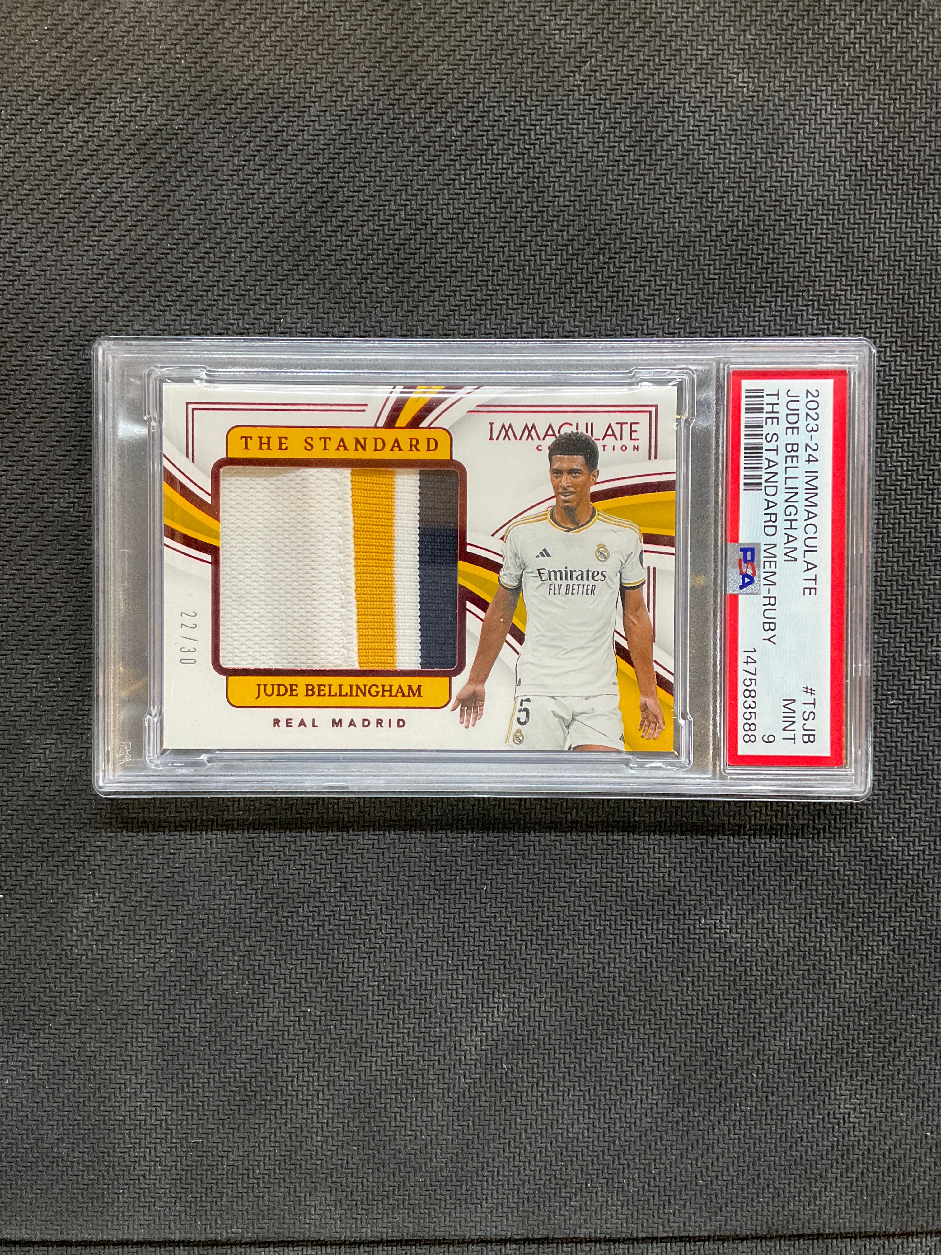 2023-24 Immaculate Judew Bellingham Standard Patch /30 PSA 9
