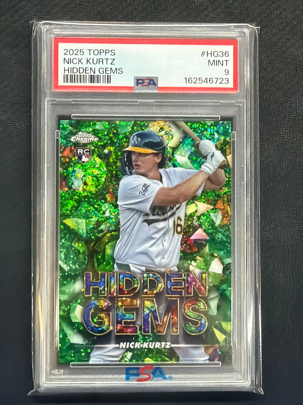 2025 Topps Chrome Nick Kurtz #HG36 Hidden Gems Case Hit PSA 9 723