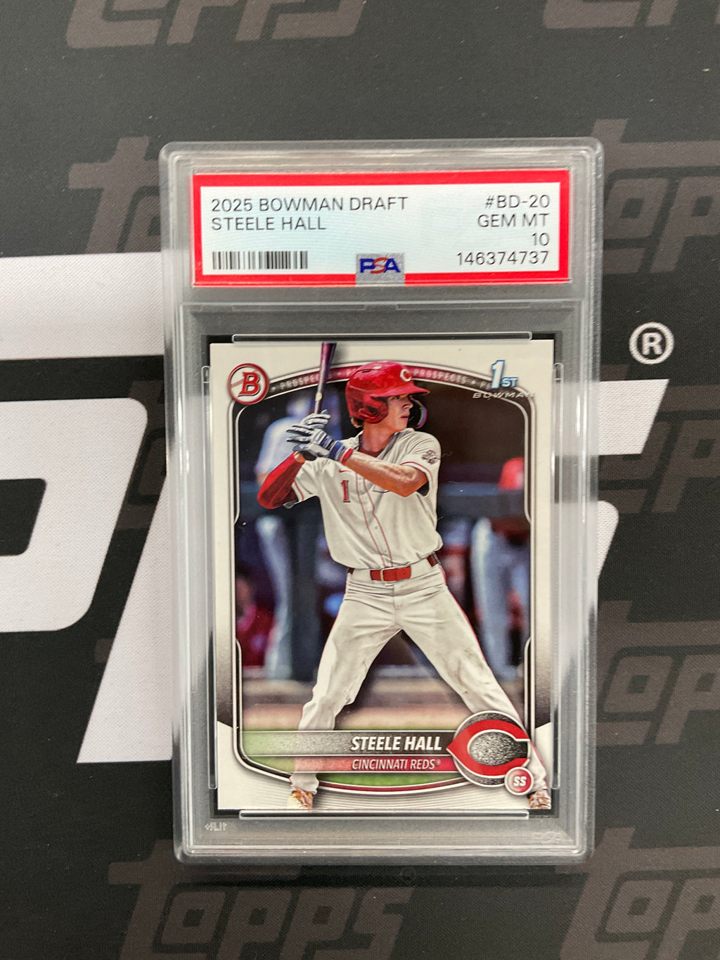 2025 Bowman Draft Steele Hall Rookie 1st PSA 10 Reds