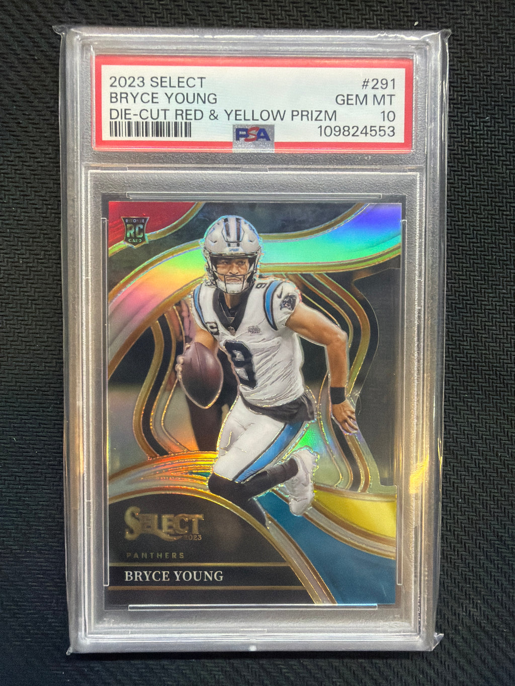 2023 Select Bryce Young Die Cut Red Yellow Prizm PSA 10