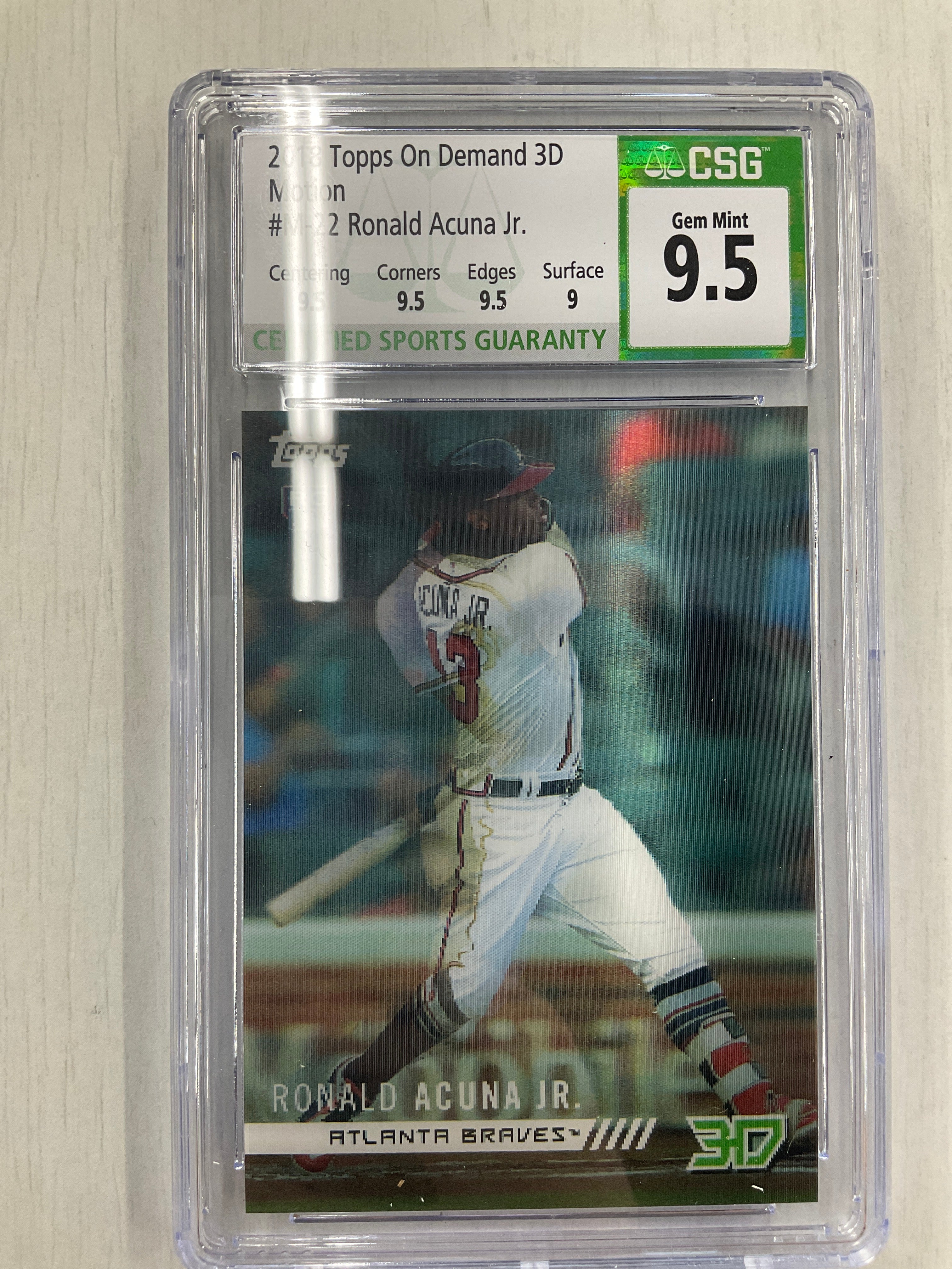 2018 Topps On Demand Ronald Acuna 3d Motion CSG 9.5