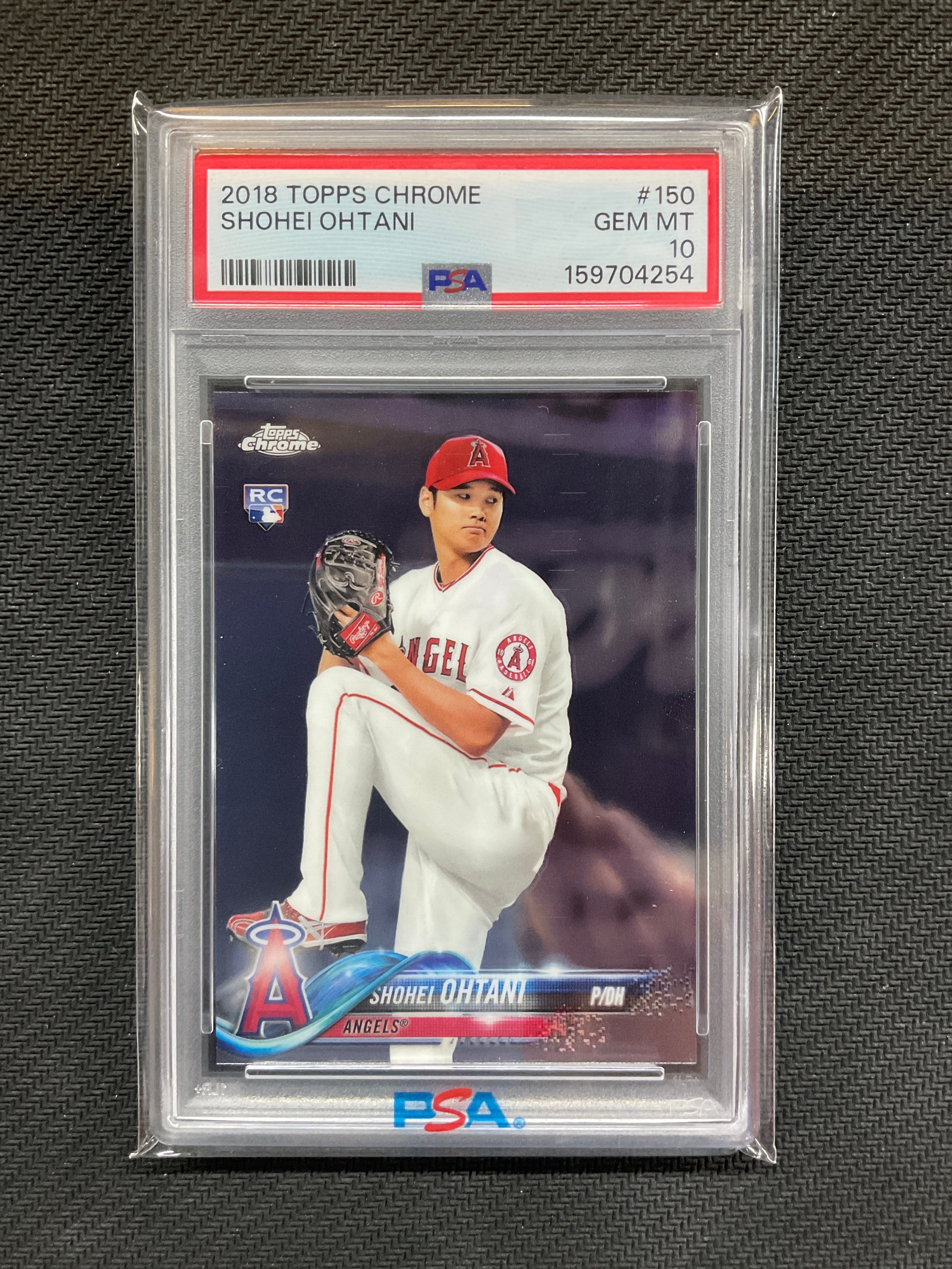 2018 Topps Chrome Shohei Ohtani Pitching #150 PSA 10 254