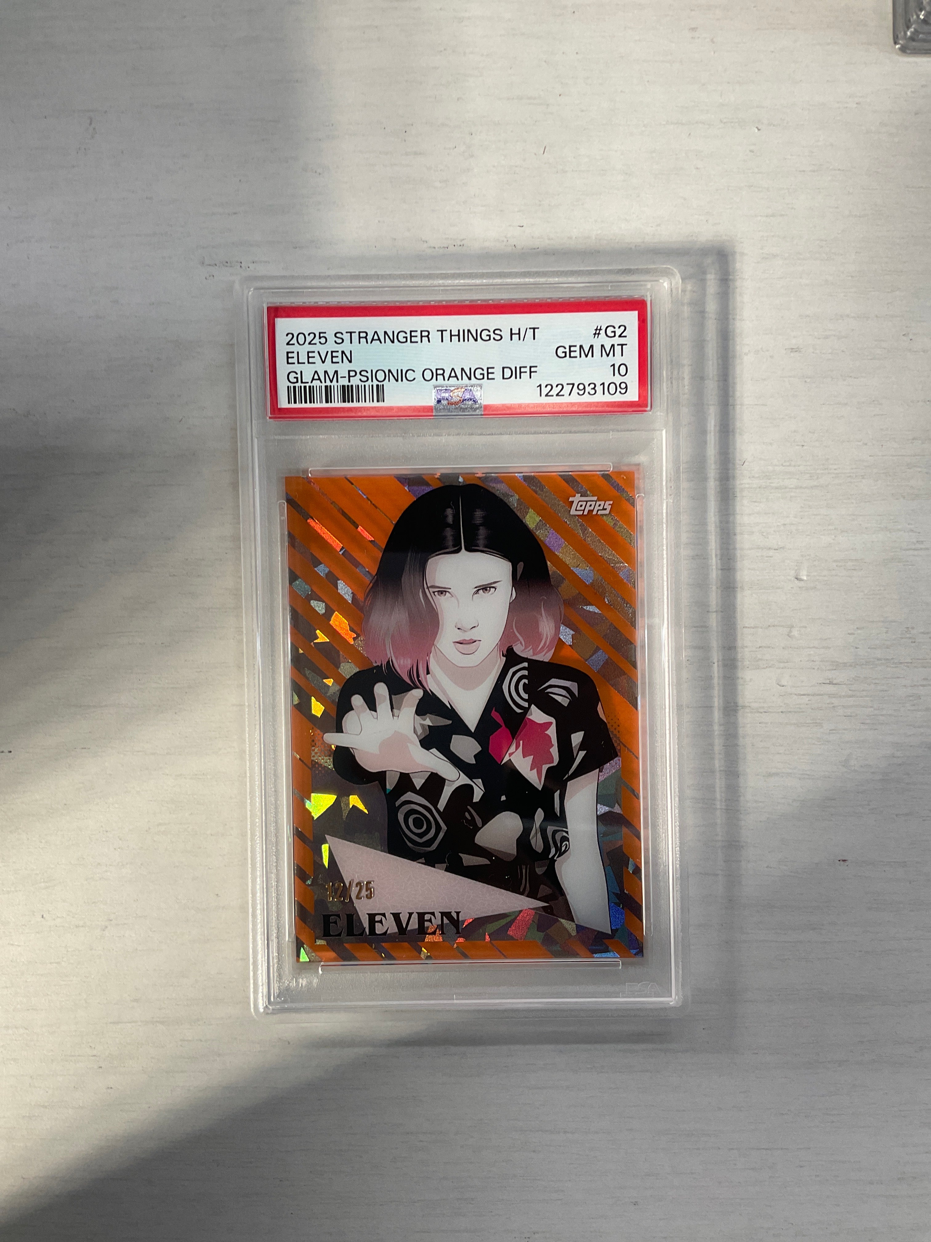 2025 Stranger Things High Tek Elevem Orange /25 PSA 10