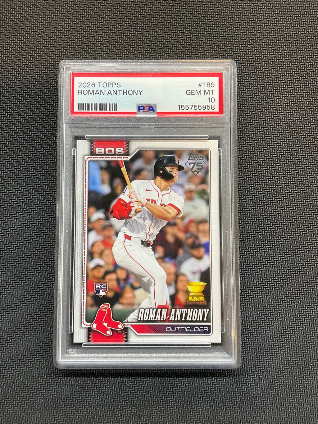 2026 Topps Roman Anthony #189 Rookie PSA 10 Red Sox