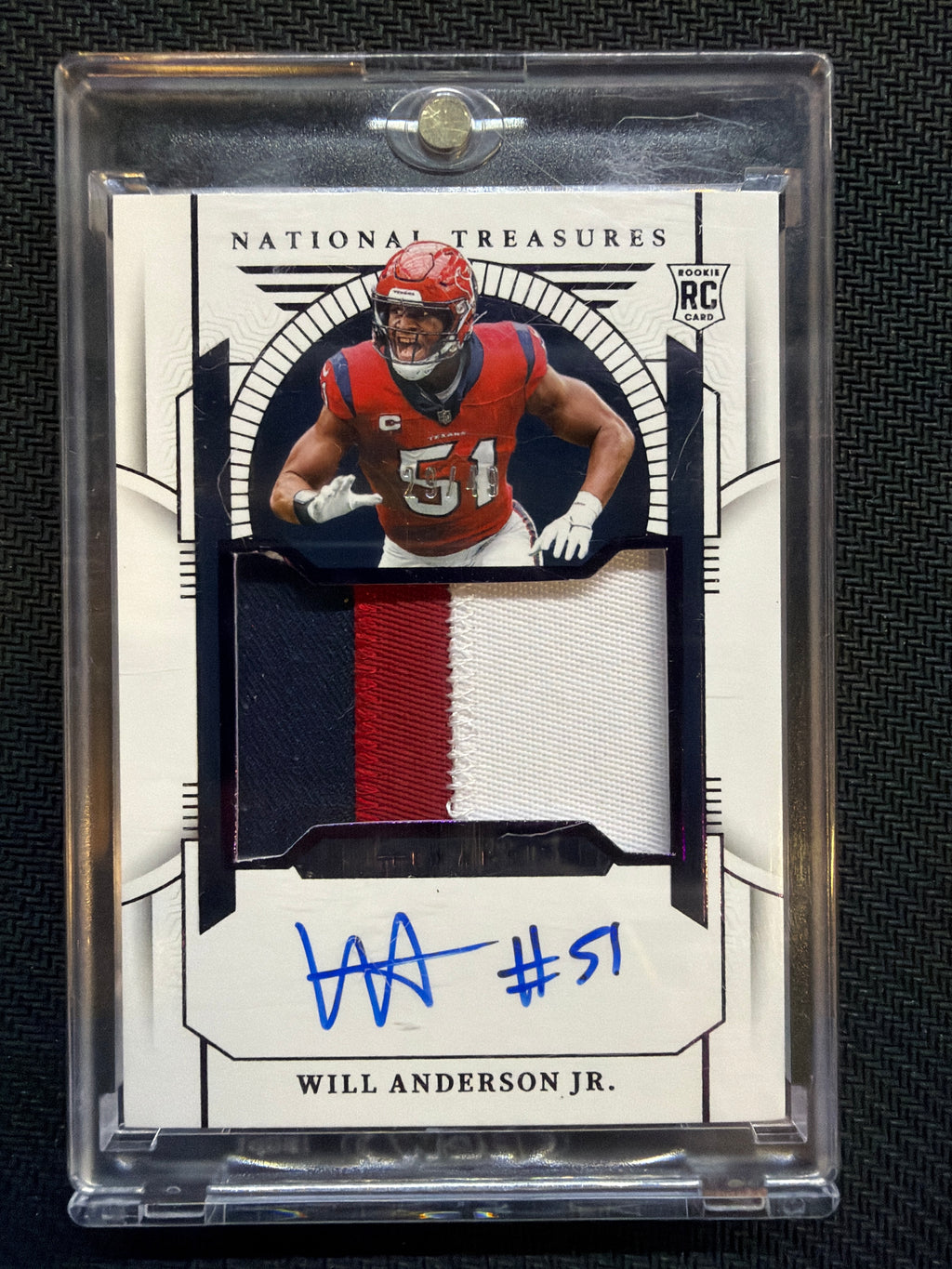 2023 National Treasures Will Anderson Jr. Patch Auto /49 Texans
