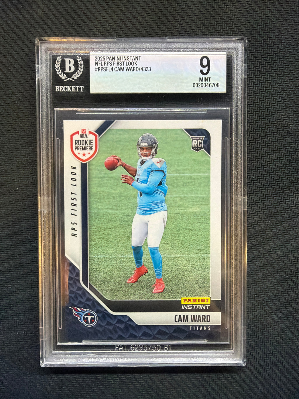 2025 Panini Instant Cam Ward Rookie BGS 9 Titans 708