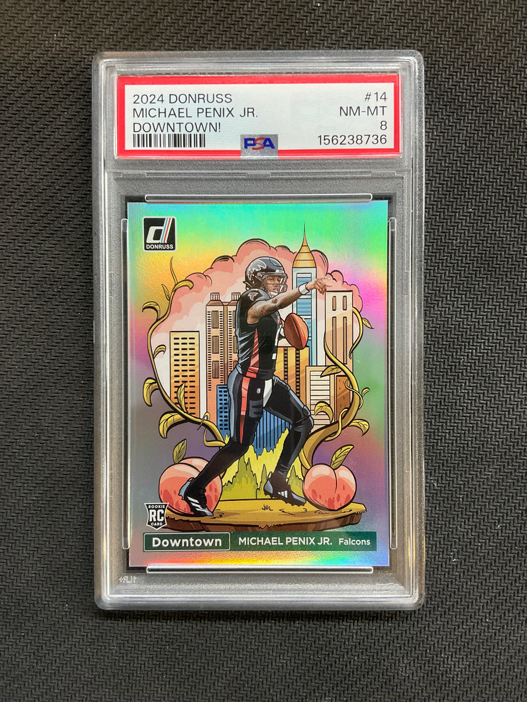 2024 Donruss Michael Penix Jr. #14 Downtown! PSA 8