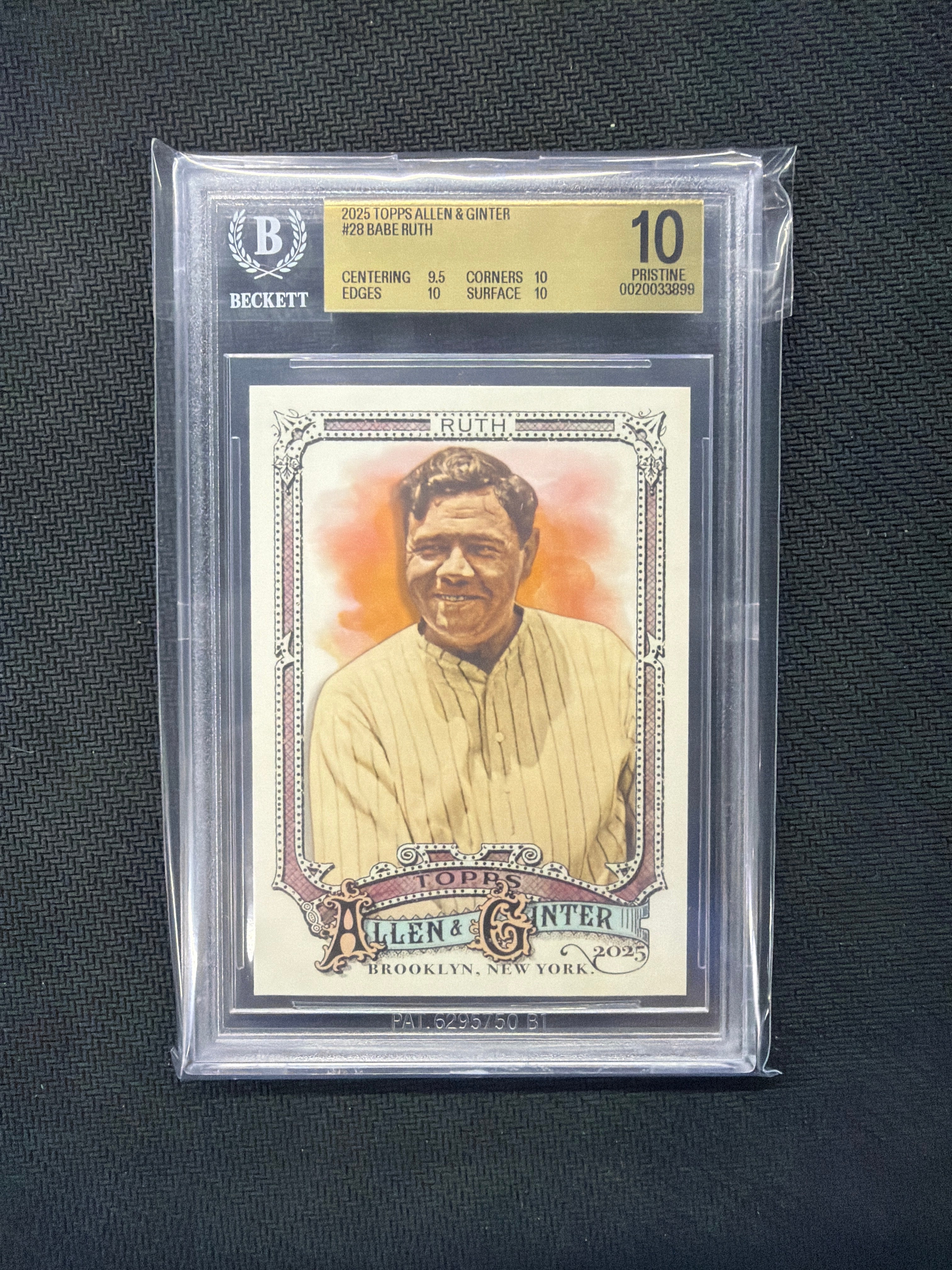 2025 Topps Allen & Ginter Babe Ruth BGS 10
