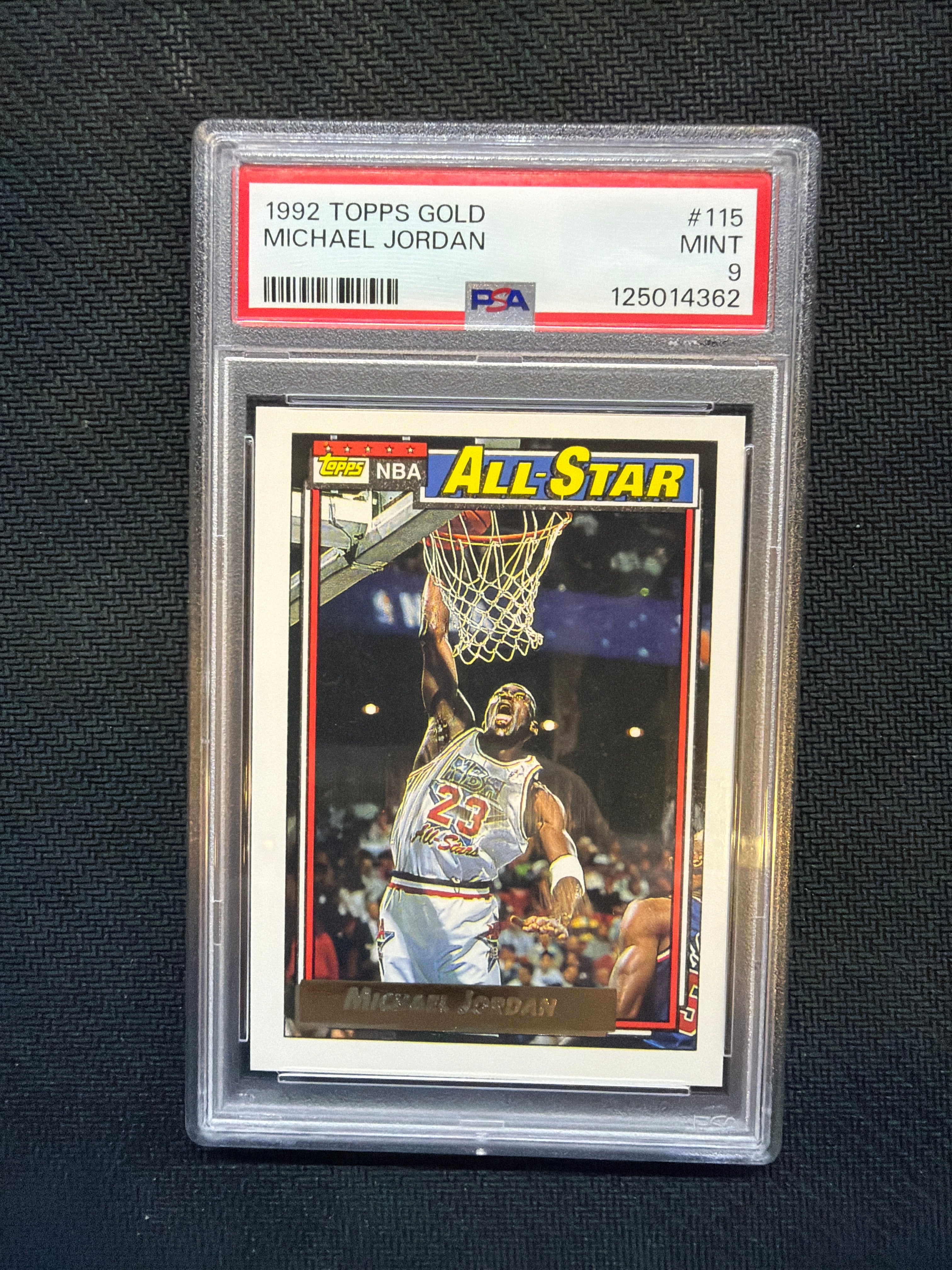 1992 Topps Gold Michael Jordan #115 PSA 9