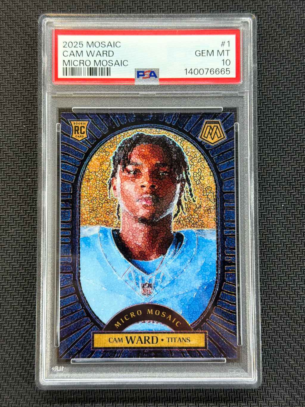 2025 Mosaic Cam Ward Micro Mosaic PSA 10 Case Hit Titans 665