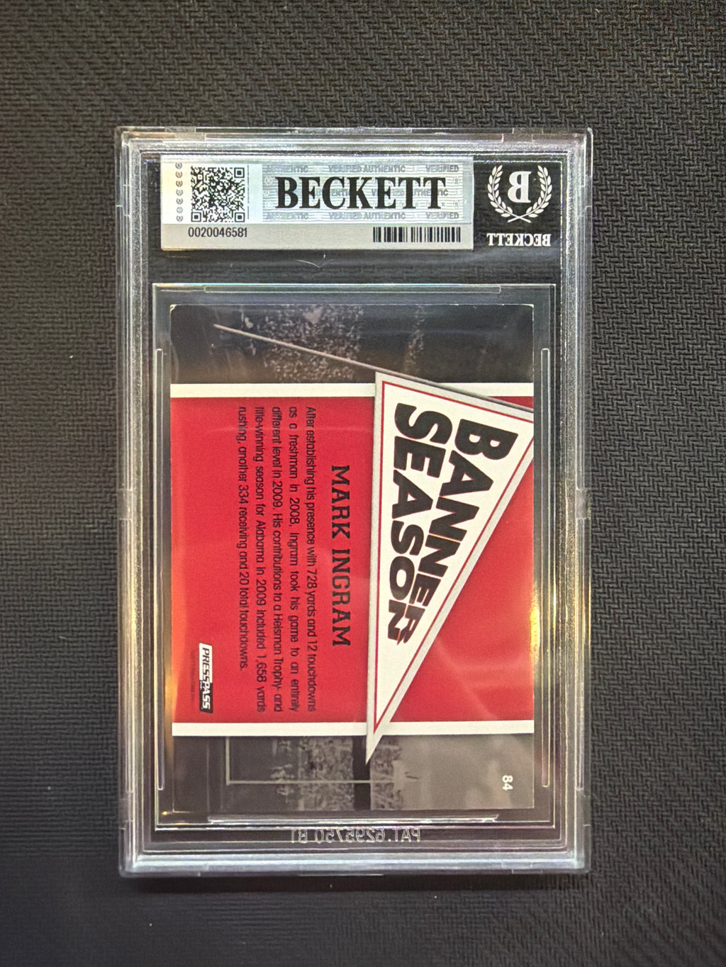 2011 Press Pass Mark Ingram Reflectors /299 BGS 6 Alabama