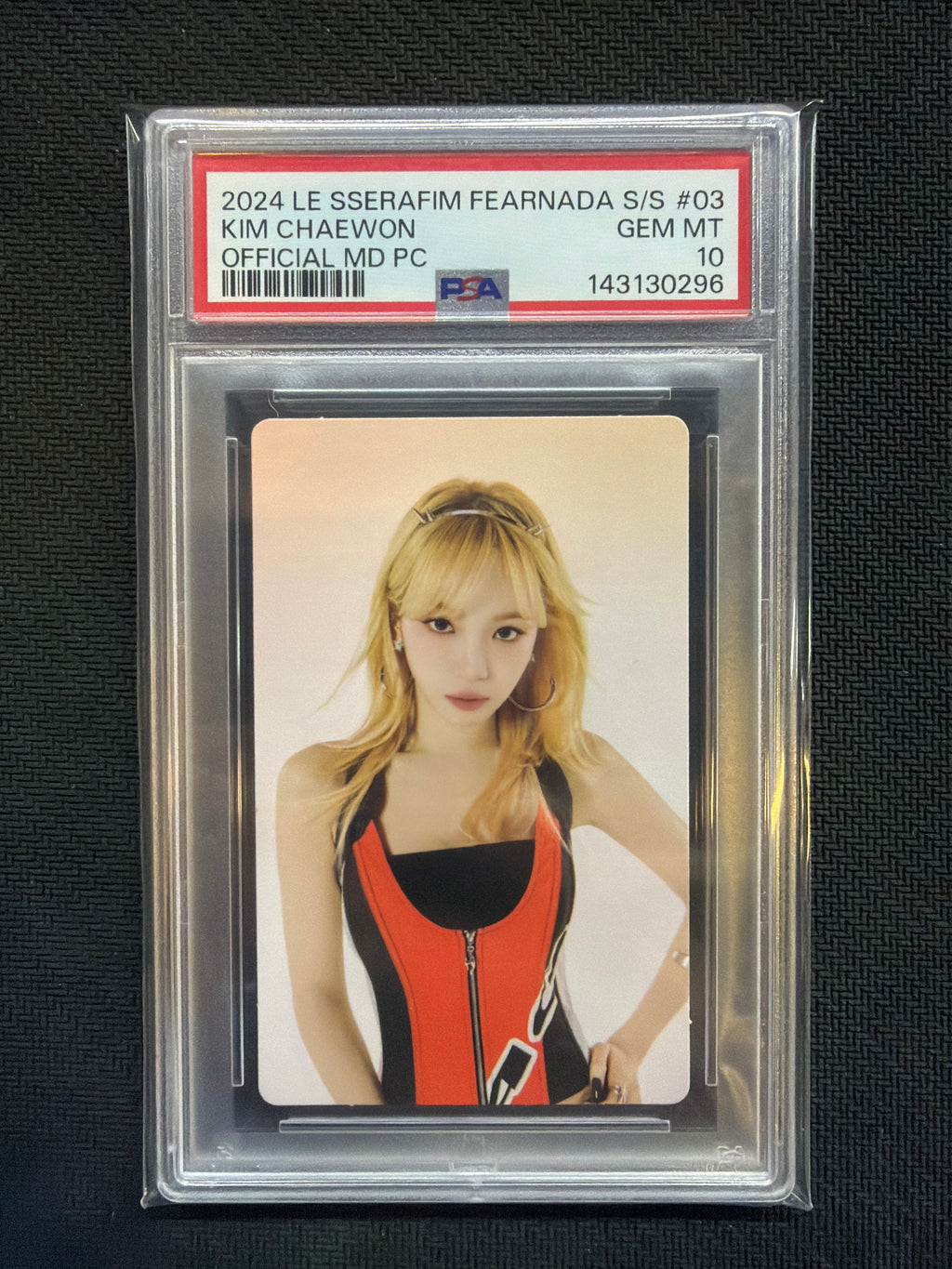 2024 Le Sserafim Fernada S/S Kim Chaewon Official MD PC PSA 10