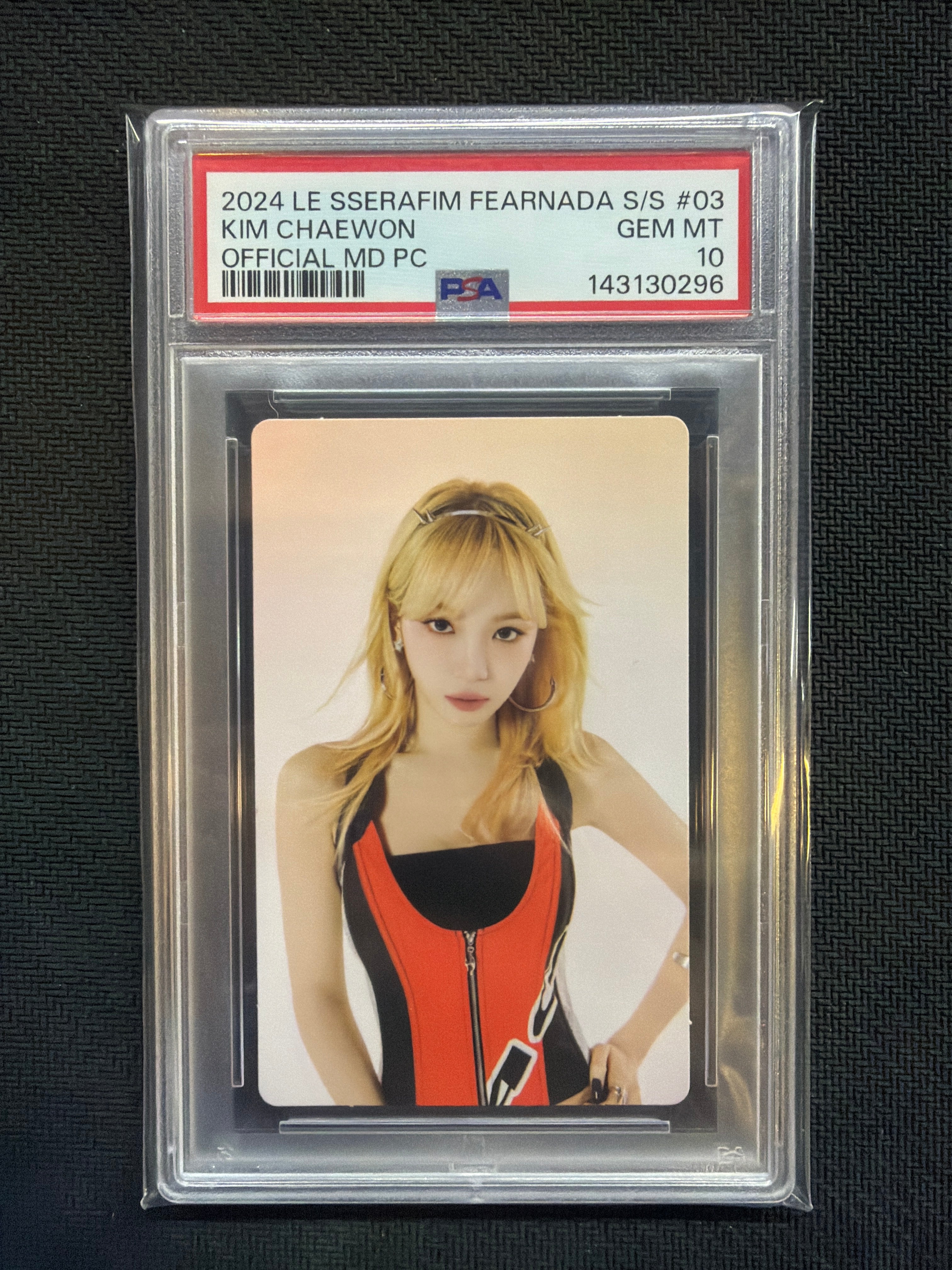 2024 Le Sserafim Fernada S/S Kim Chaewon Official MD PC PSA 10
