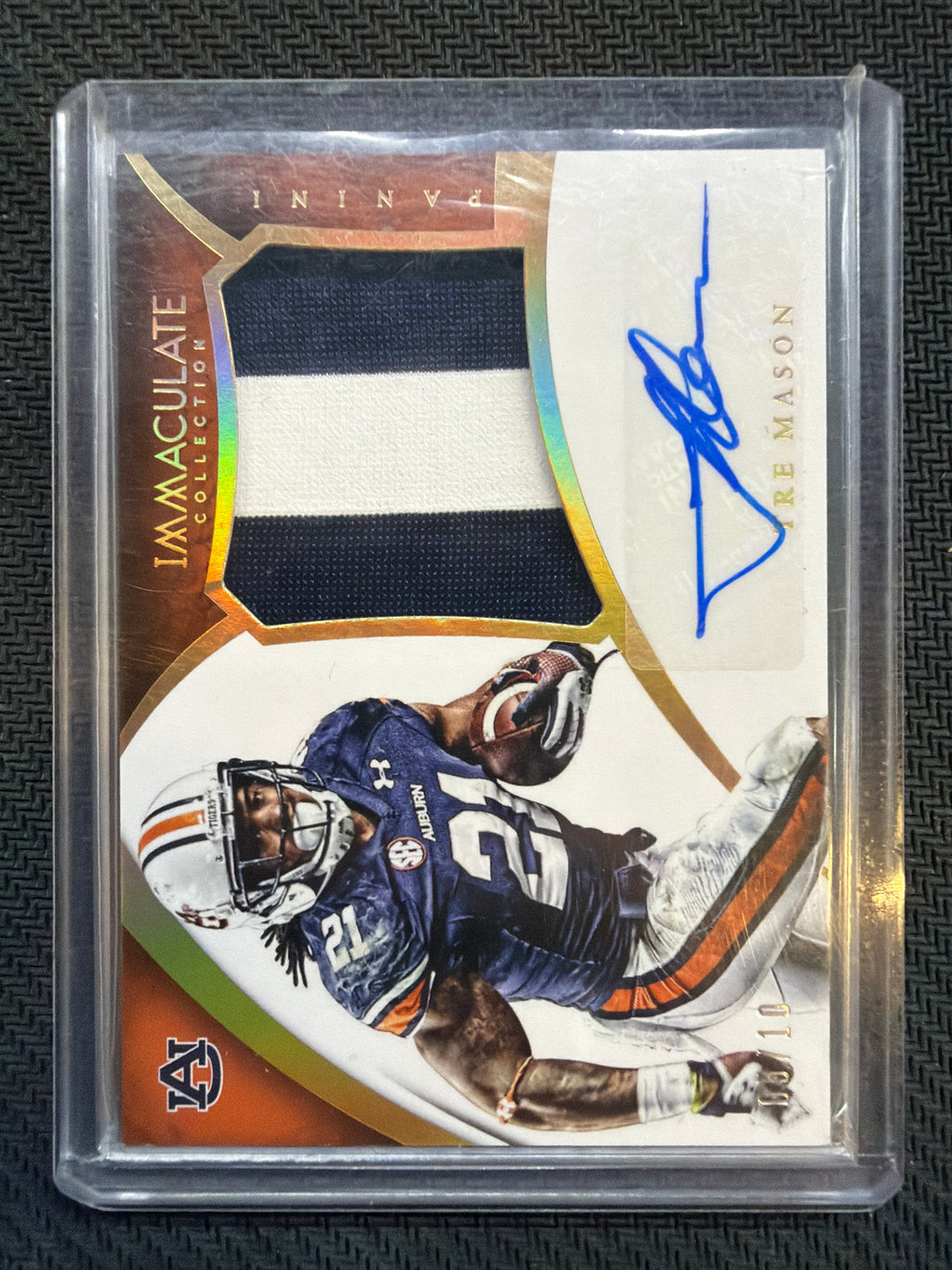 2015 Panini Immaculate Tre Mason Patch Auto /10 Auburn