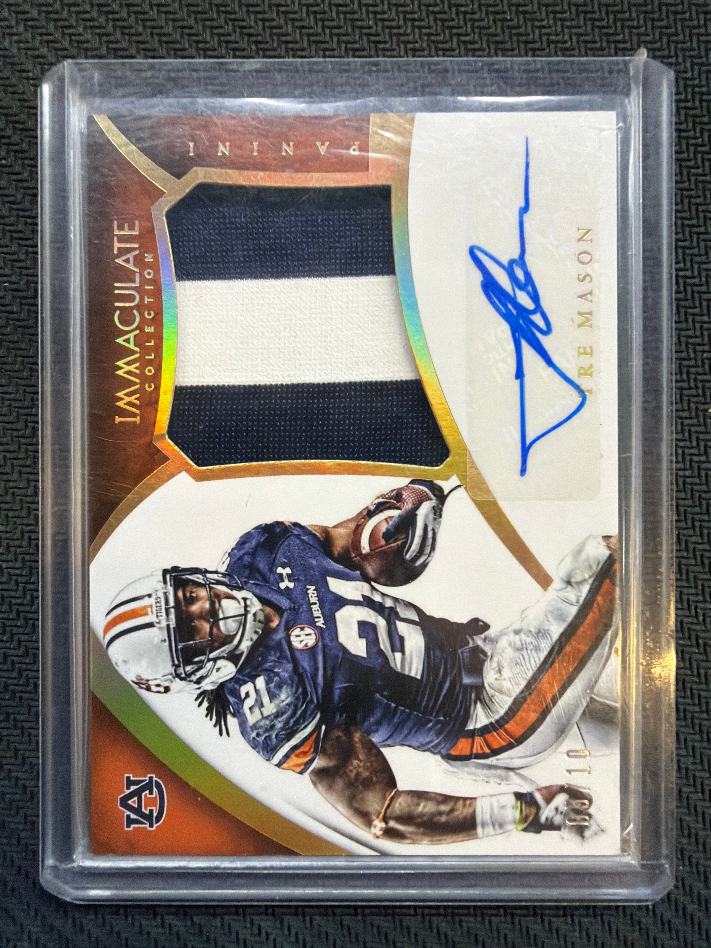 2015 Panini Immaculate Tre Mason Patch Auto /10 Auburn