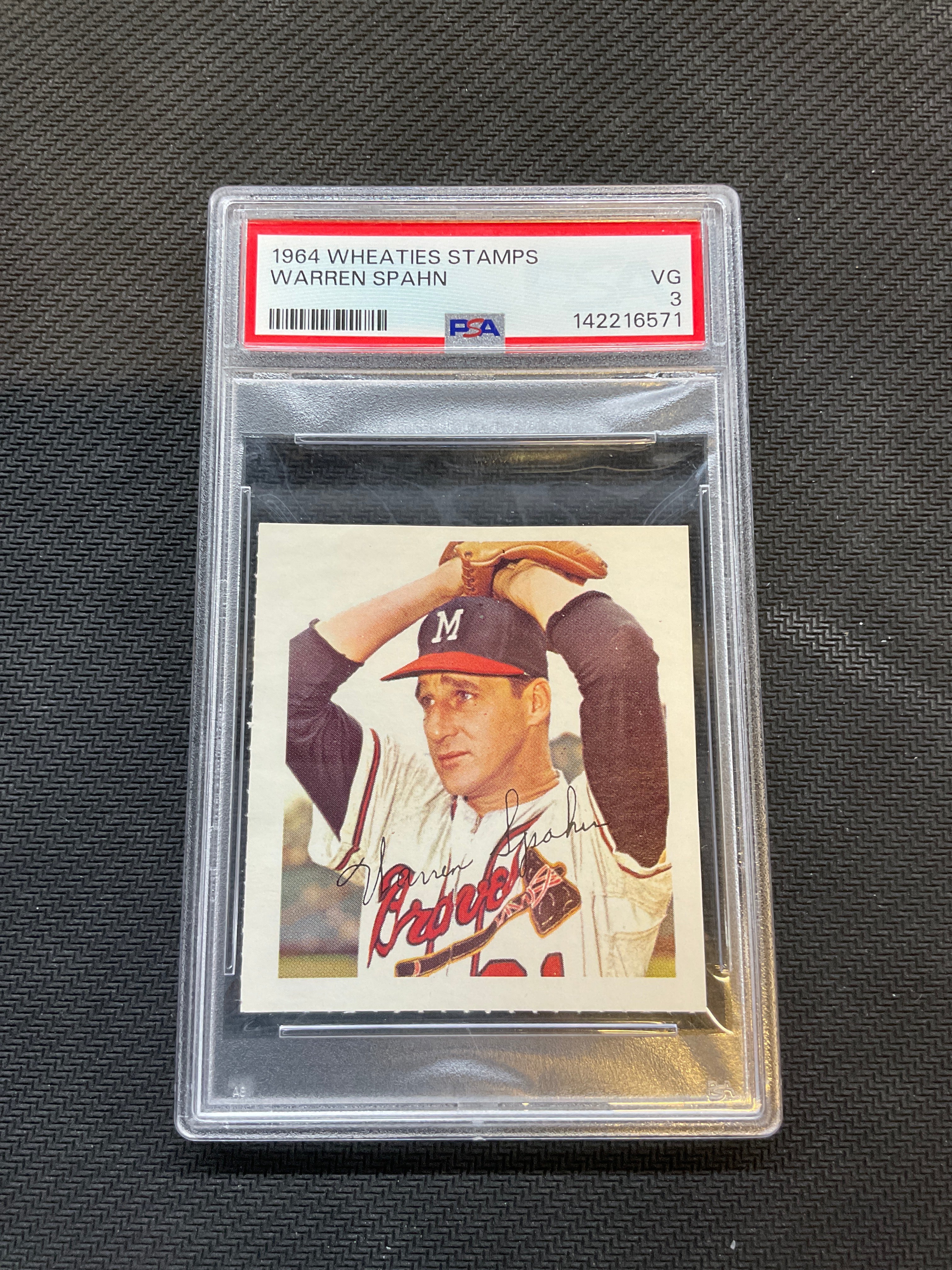1964 Wheaties Stamps Warren Spahn PSA 3 Braves